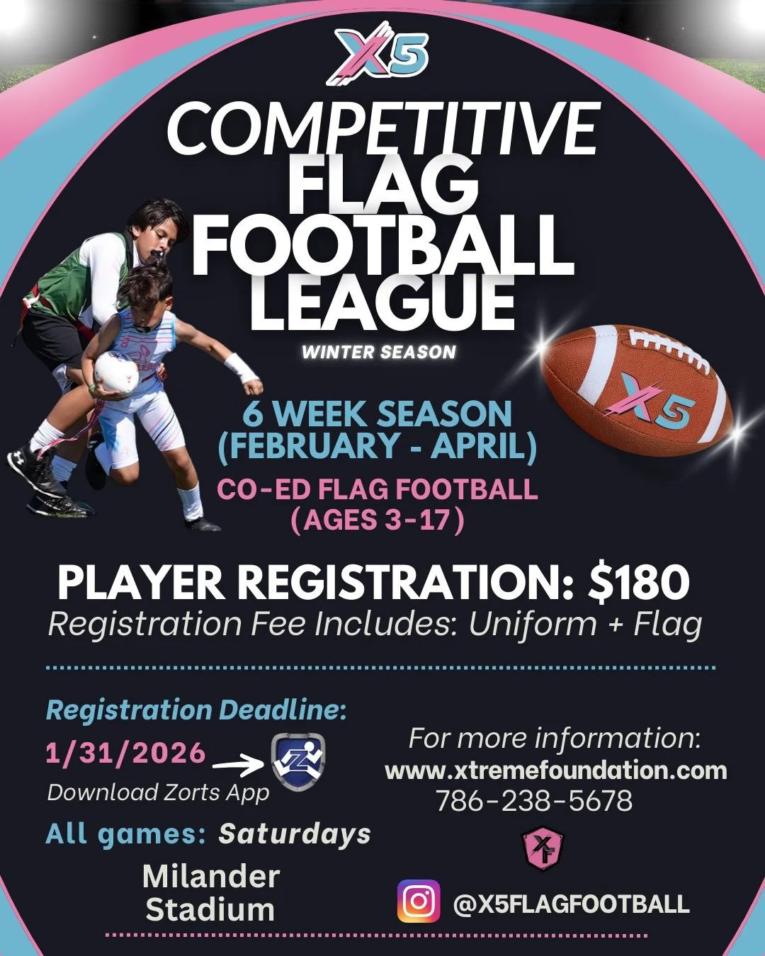 🏈 PLAYER REGISTRATION IS OPEN! 🏈
❌ NO TEAM REQUIRED ❌

Parents, we want to clear up the confusion 👇
This is INDIVIDUAL PLAYER REGISTRATION &mdash; you do NOT need to bring a team 🙌

👦👧 Ages 3&ndash;17 welcome
🏆 Players will be placed on an off