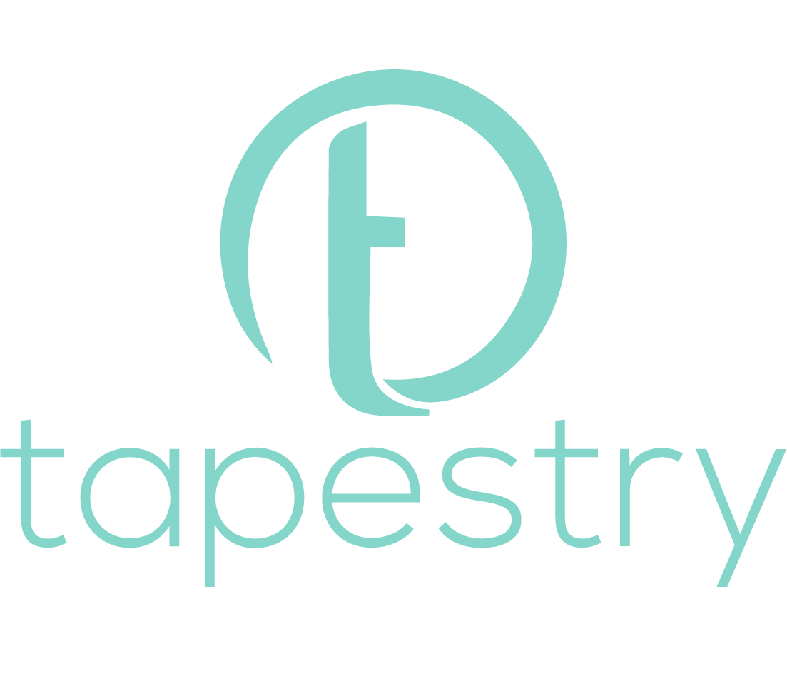 Logo of a company named 'Tapestry' with a stylized 'T' enclosed in a circle above the text.