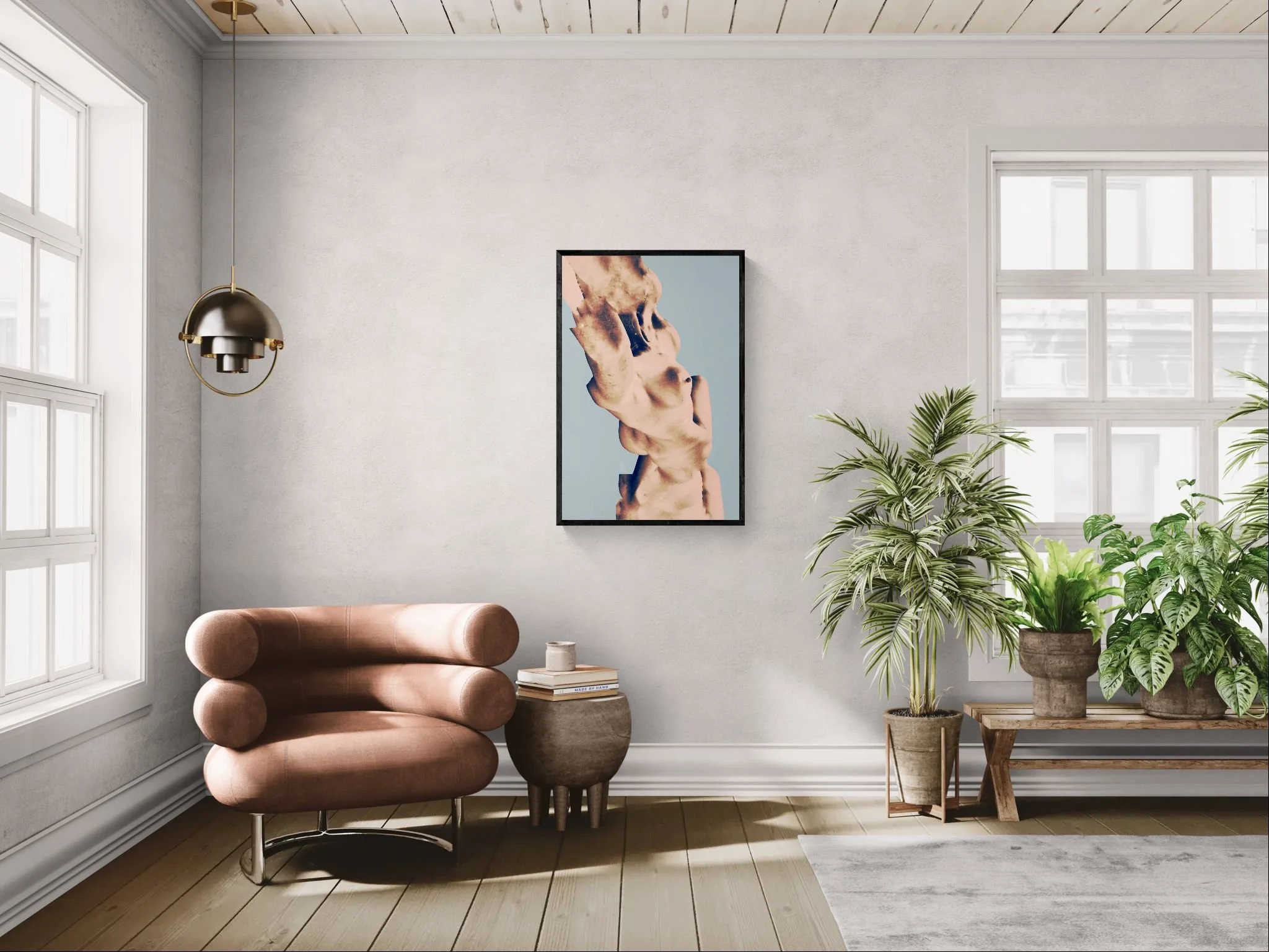 Living room with fancy chair and plants (2).jpeg