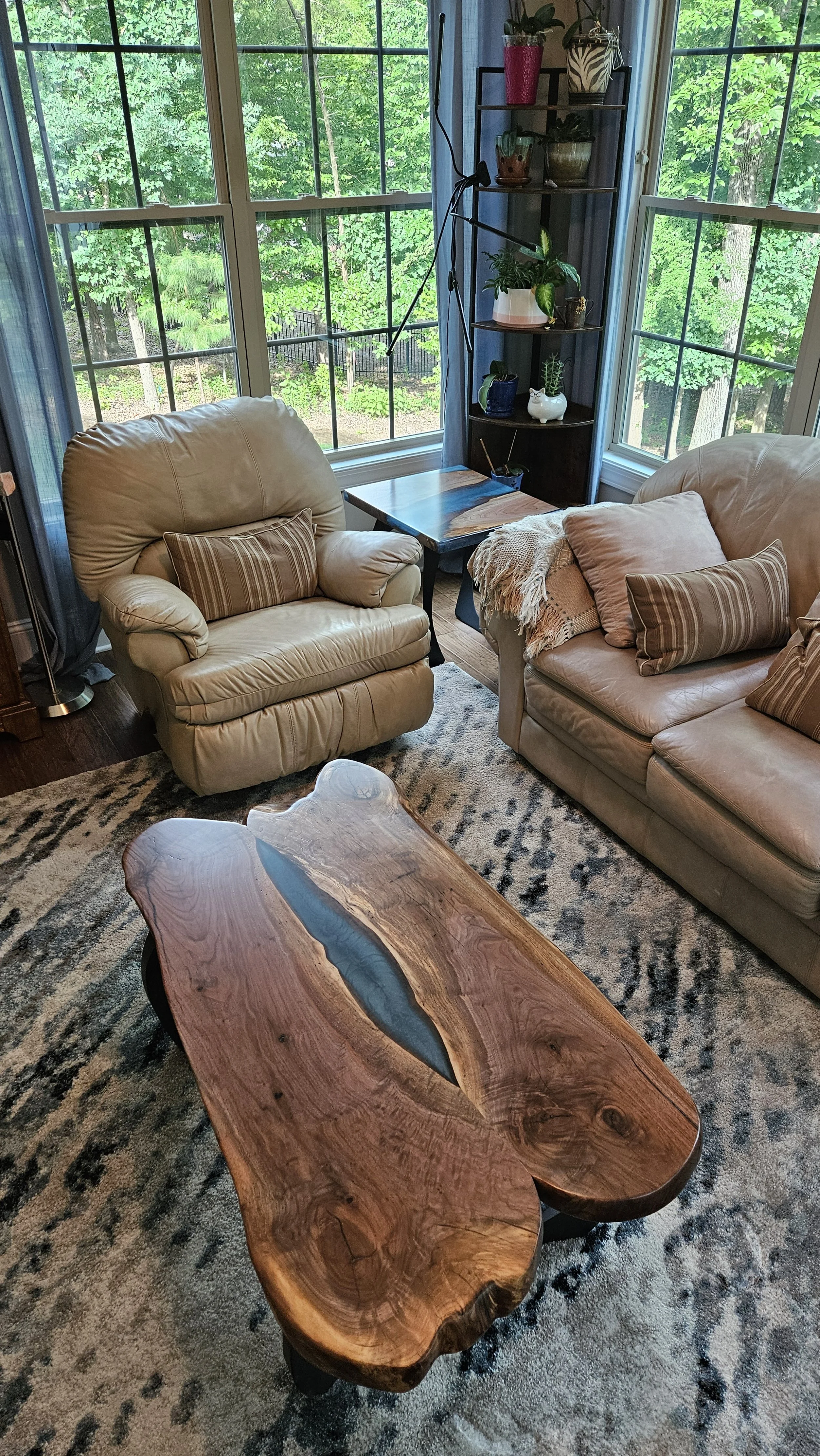 Epoxy River Coffee and End Table set