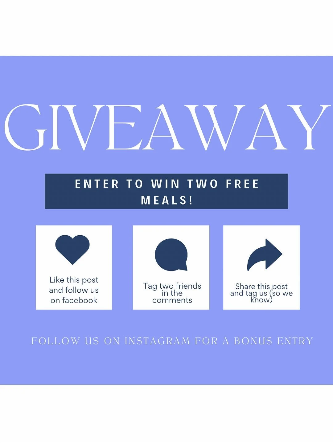 🎉It&rsquo;s our second GIVEAWAY of the season!🎉

We&rsquo;re giving away another TWO FREE MEALS from Savy&rsquo;s Food Truck!🙌🏼

Here&rsquo;s how to enter:
💜 Like this post and follow us on Facebook
💬 Tag two friends in the comments 
🔁 Share t