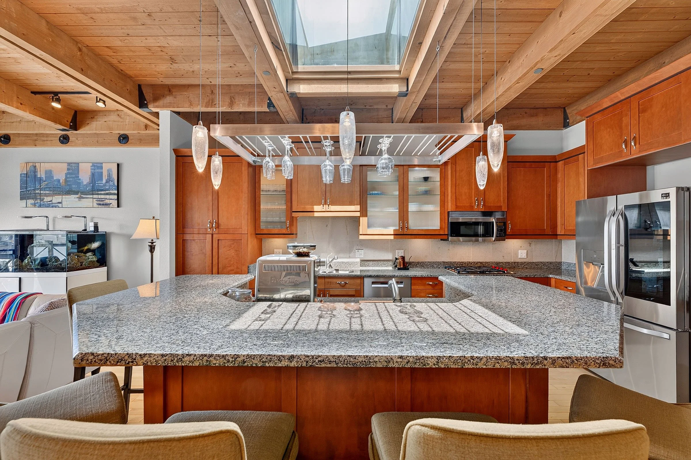 luxury apartment kitchen in downtown milwaukee - real estate listing