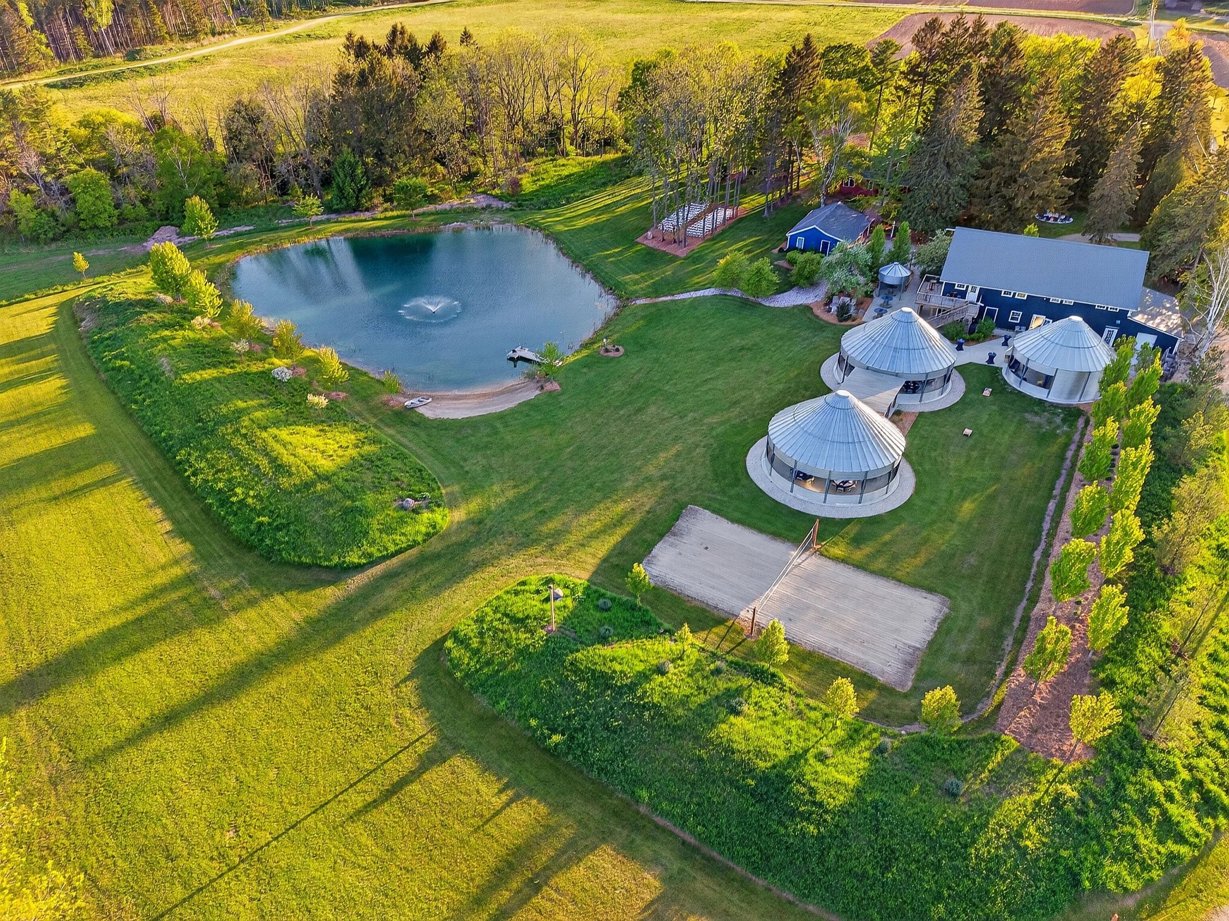 commercial aerial drone photography for wedding venue property with media by dream home real estate media