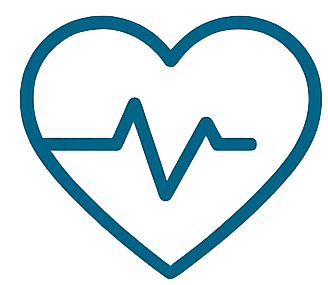 Heart shape with an ECG line inside