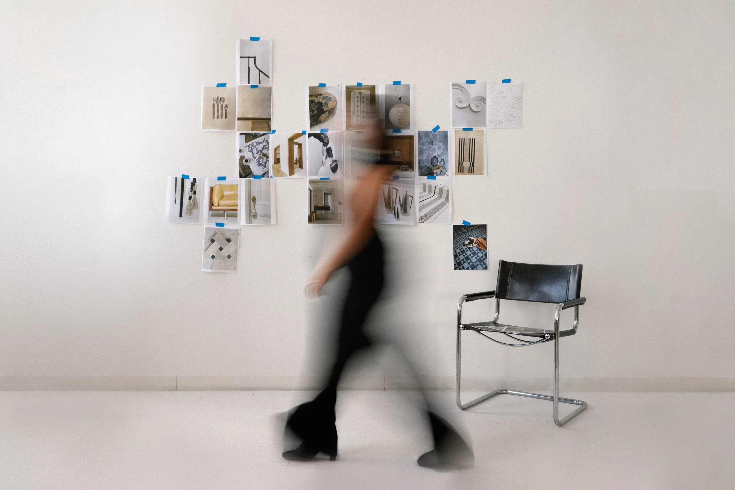 Inspiration wall and moodboard concept development for residential and hospitality interior design projects.