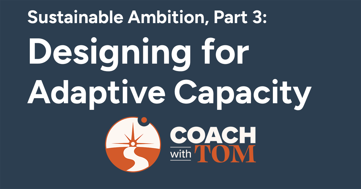 Sustainable Ambition Part 3: Designing for Adaptive Capacity
