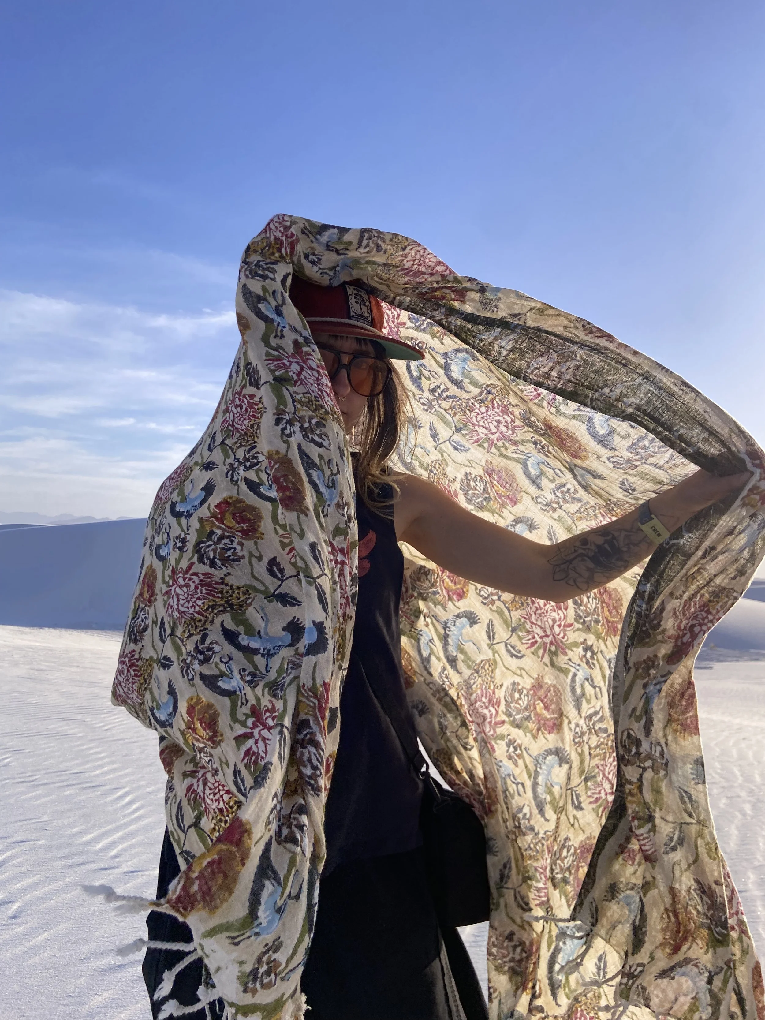 Hand-Block Printed Shawl