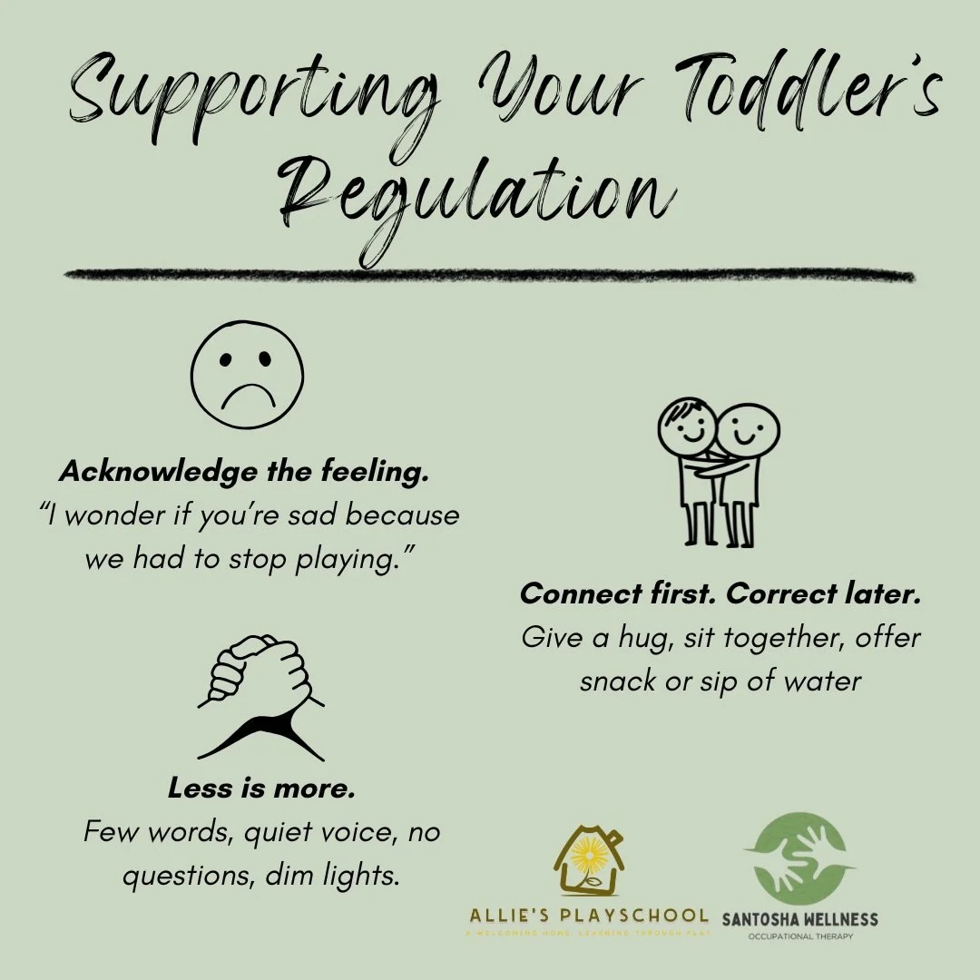 This month, we&rsquo;re so excited to partner with pediatric occupational therapist Rebecca Hernandez, owner of @santoshawellnesskzoo 

A frequent question we hear is, &ldquo;how can I help my toddler regulate their emotions?&rdquo;

Toddlers are sti