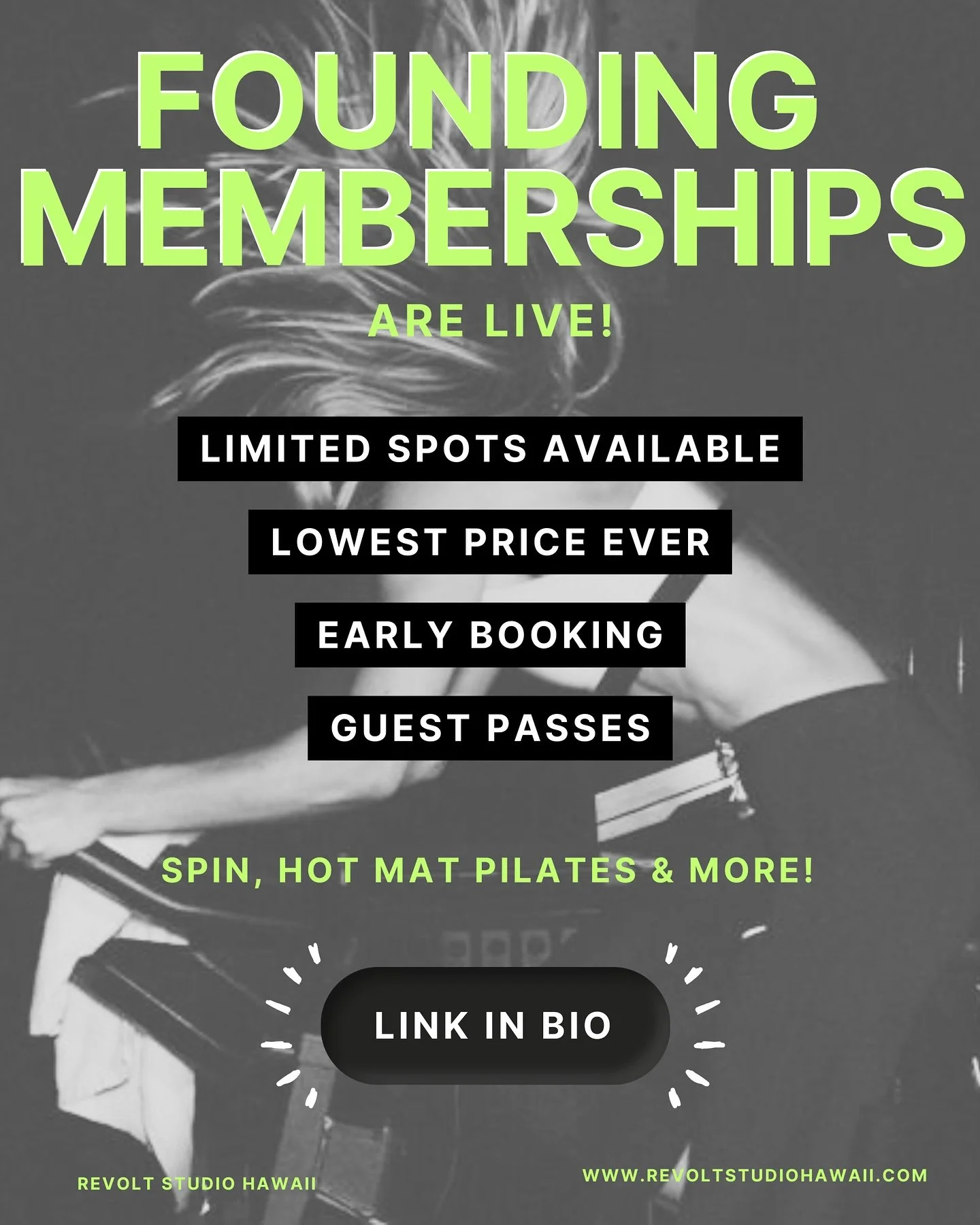 Founding memberships are now live! ⚡️⚡️⚡️ (link in bio)
Limited spots available for the lowest price ever. I mean ever. Early booking for classes, guest passes every month, discounted workshops, and more!

Purchase online or at the studio this weeken