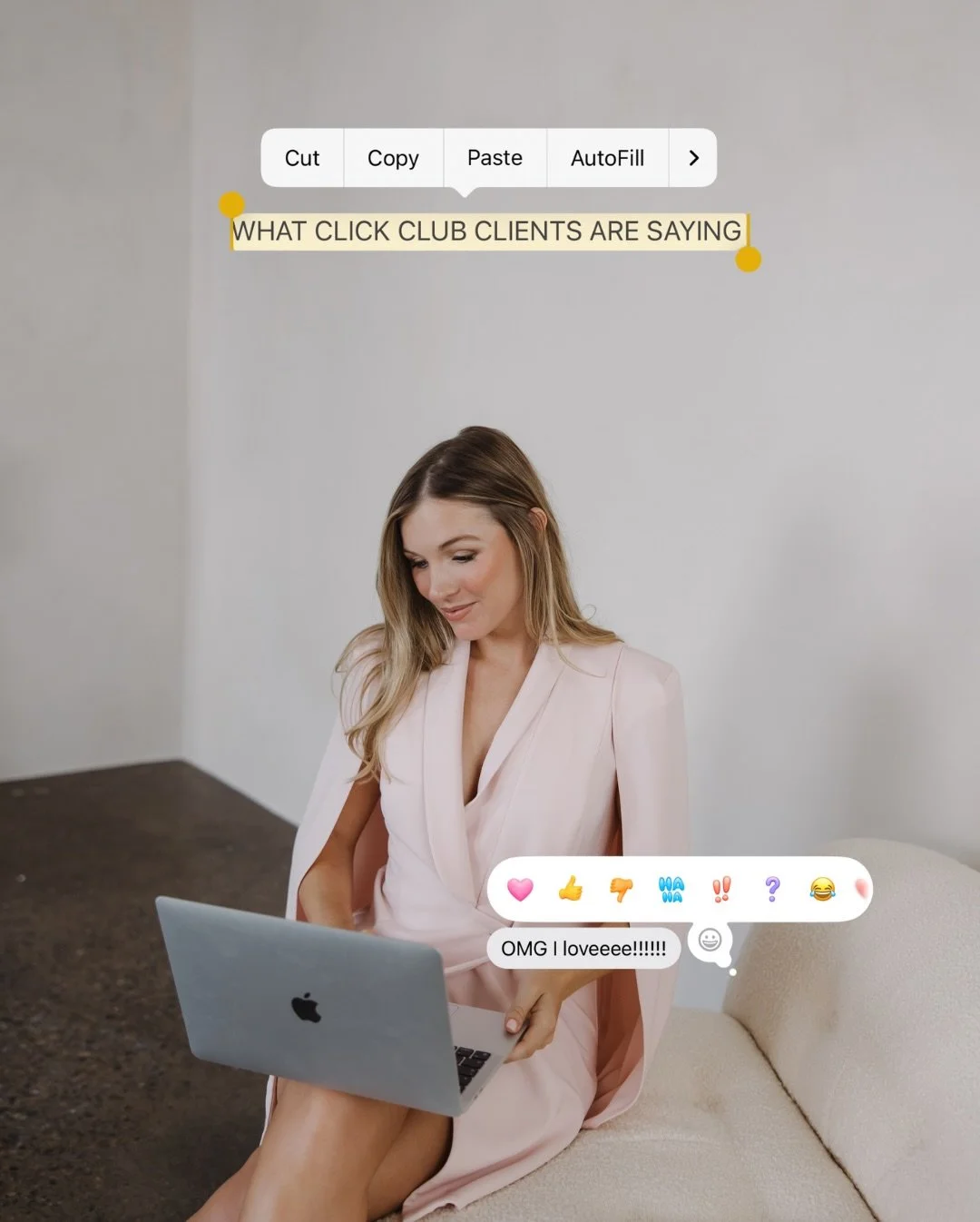 This is what Click Club clients are saying 🫶🏼😌

Click Club isn&rsquo;t a deliver-and-disappear situation. You won&rsquo;t send things off and not hear back for a month. Click Club is intentionally boutique! I care deeply about my clients, their go