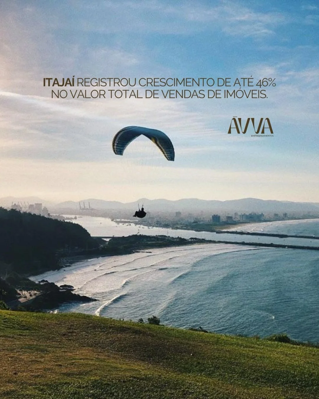 Itaja&iacute; est&aacute; em plena expans&atilde;o.

O crescimento de at&eacute; 46% no valor total de vendas de im&oacute;veis refor&ccedil;a a for&ccedil;a do mercado e o aumento da relev&acirc;ncia da cidade no cen&aacute;rio nacional.

Mais deman