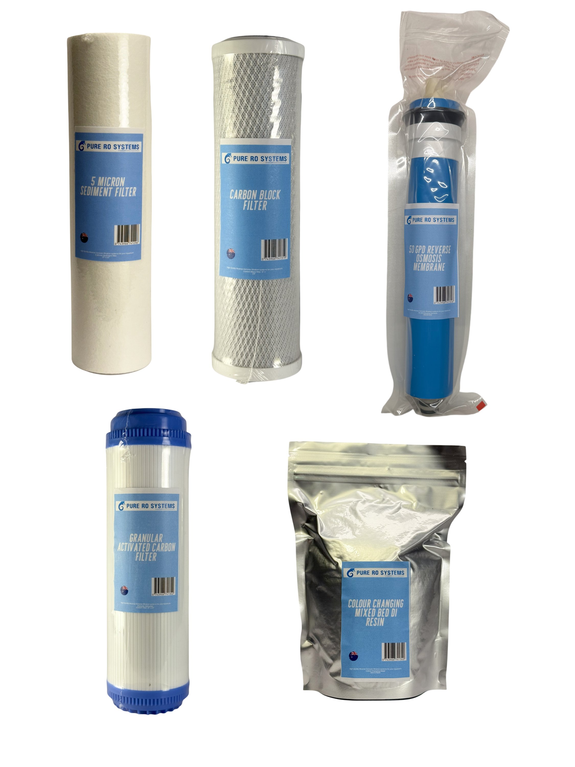 5 Stage RODI Filter Kit + Membrane
