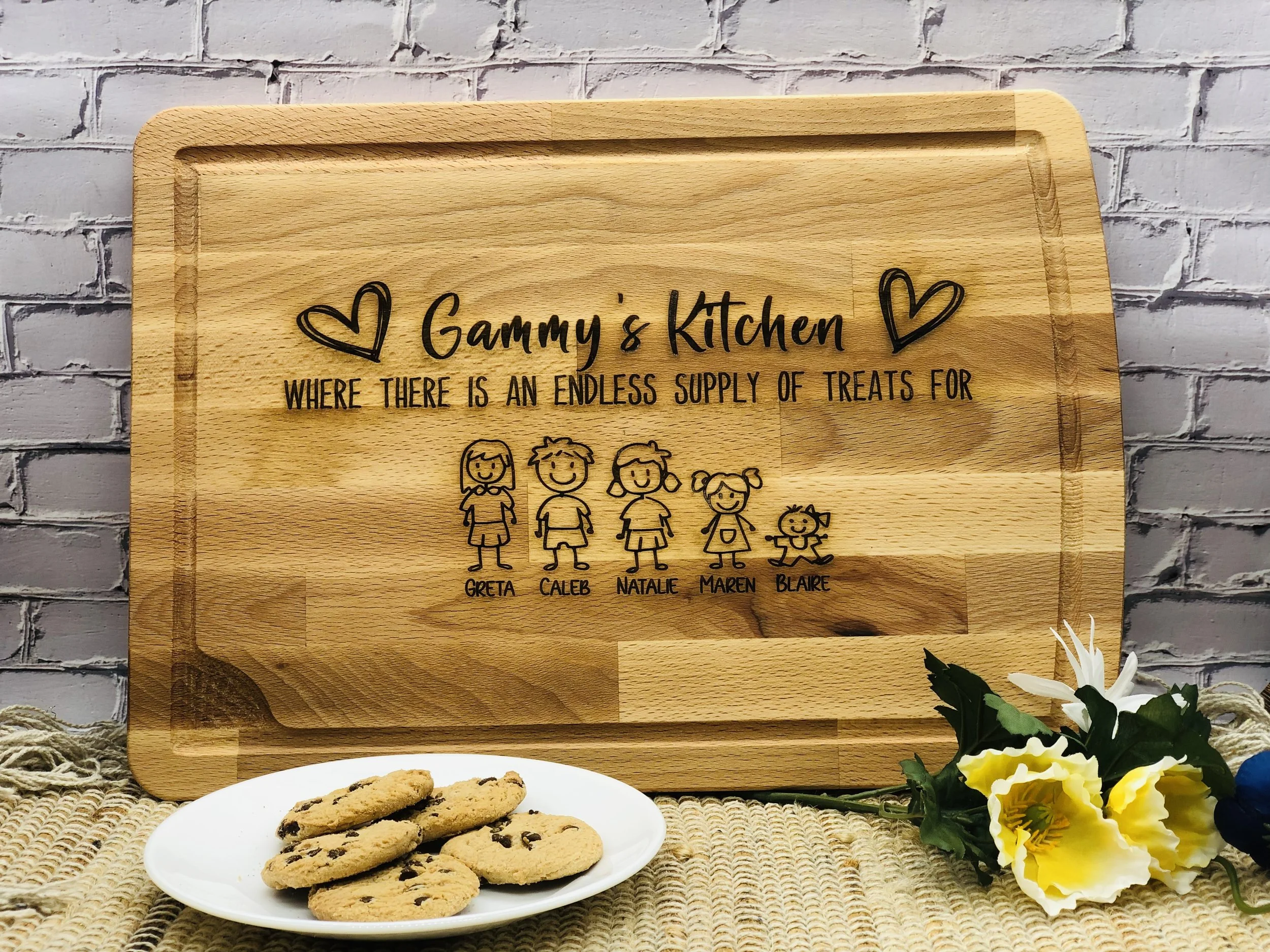 Personalized "Gammy's" Kitchen Cutting Board