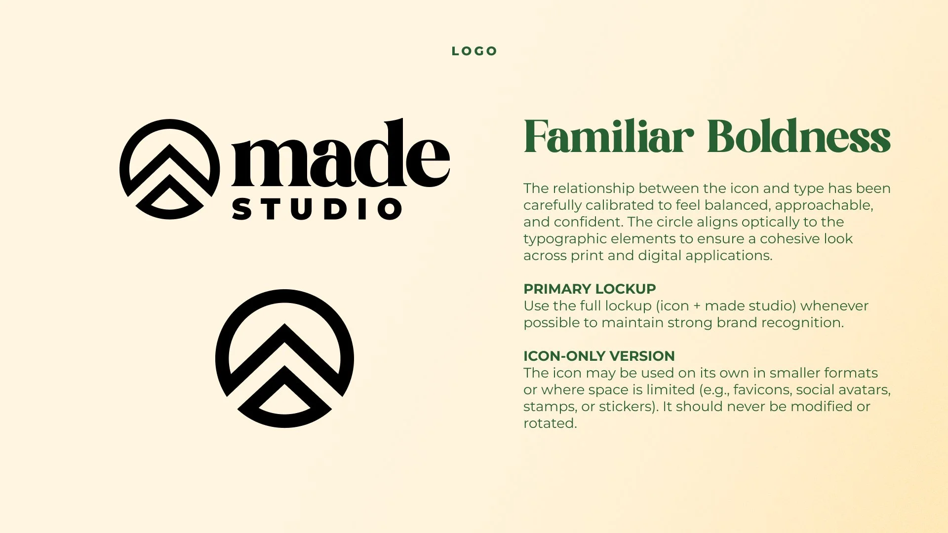 The guidelines for the new logo.