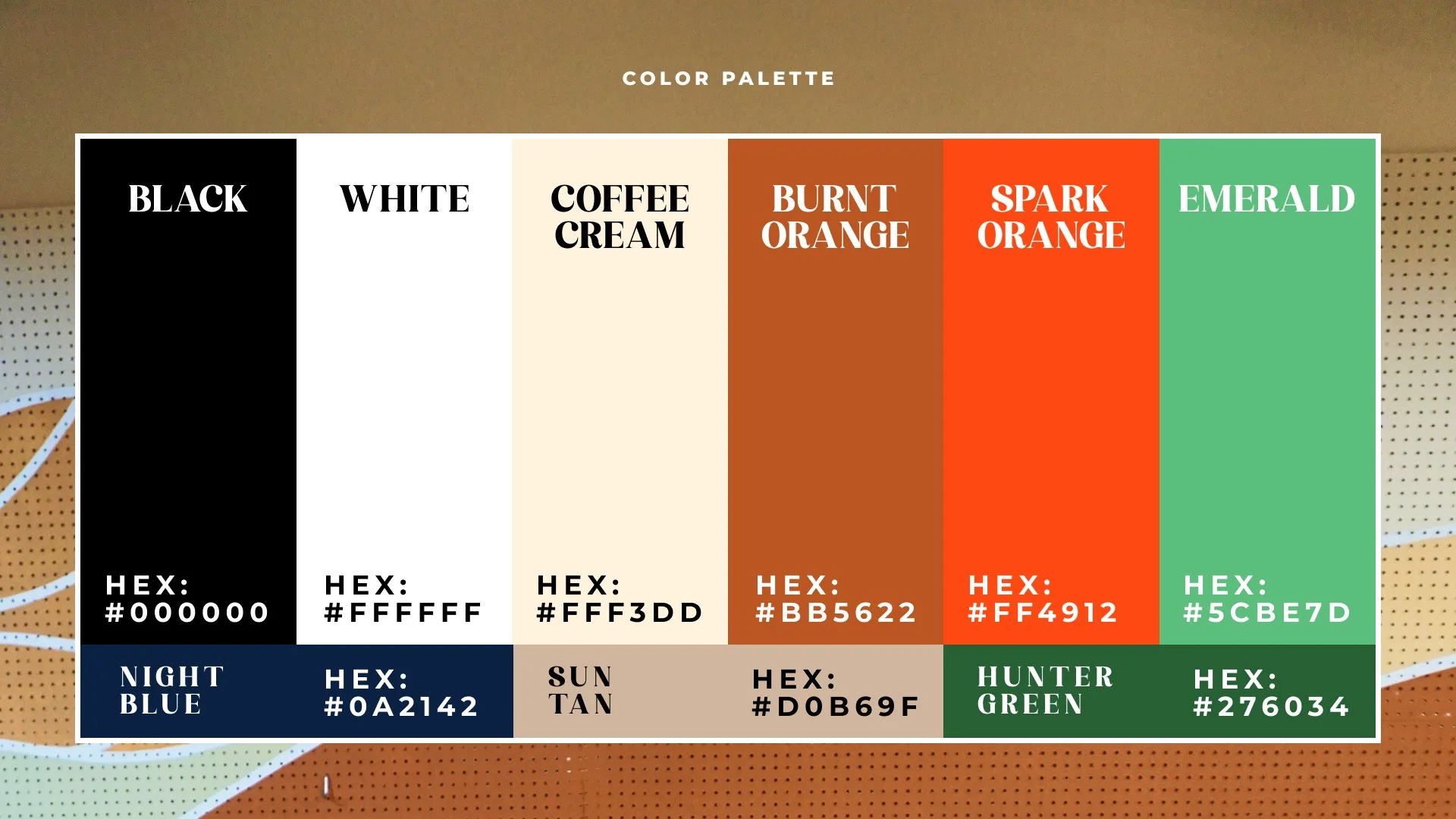 The color palette was chosen to evoke vibrancy, energy, coziness, and growth.