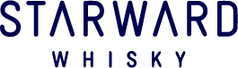 Starward Whisky logo in dark blue font.
