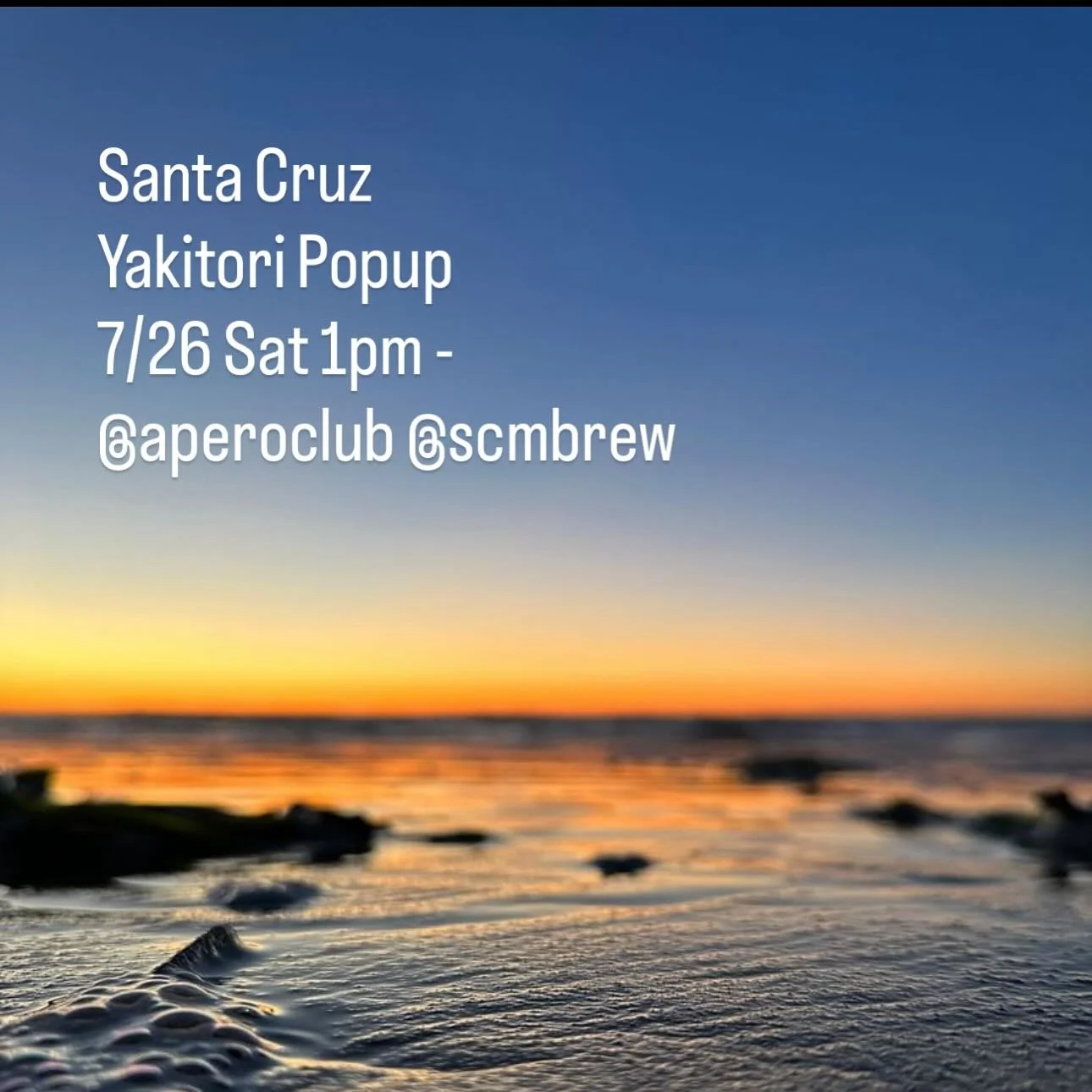 Hey Santa Cruz, South Bay friends!

We&rsquo;ll be back in SC grilling Yakitori chicken skewers at @apercoclub @scmbrew this Saturday (7/26)!

Enjoy some Binchotan grilled Yakitori with natural wines and beers! They go so well together 🤤

The locati