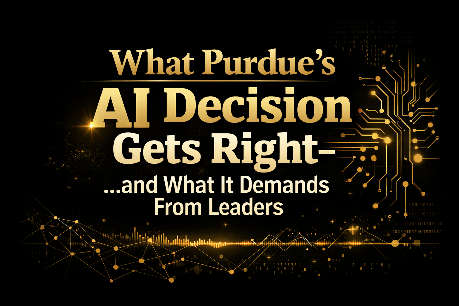 What Purdue’s AI Decision Gets Right—and What It Demands From Leaders