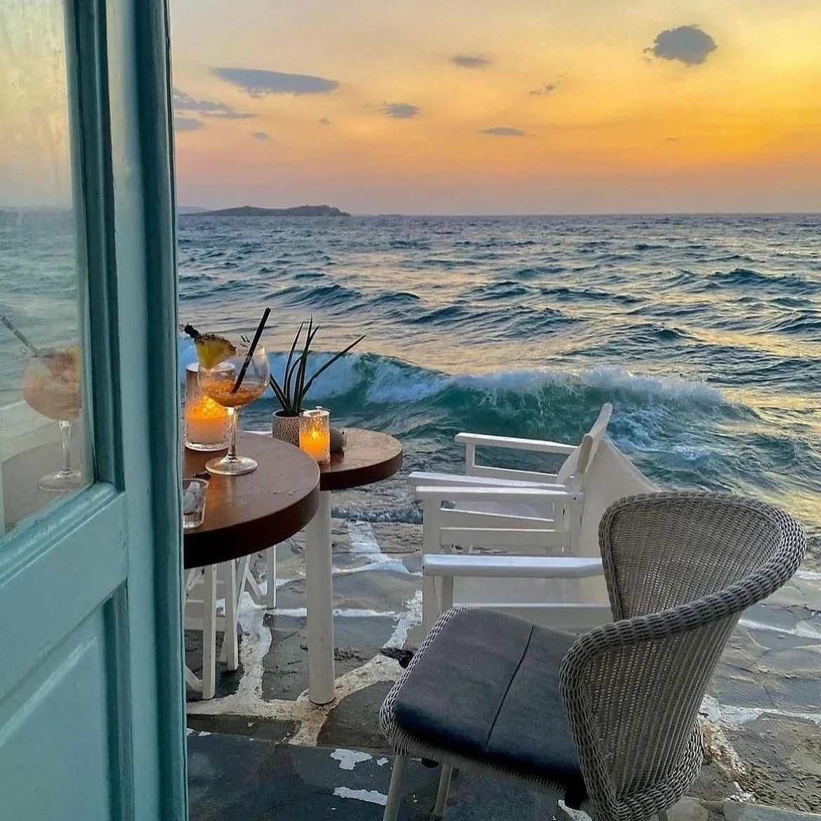 Sips by the sea in Mykonos 
📷  @marie_julie_silvestre

#mediterranean #mediterraneanlife #mediterraneanstyle #calmness #decor #mediterraneanvibes #decorideas #travel #interiordesign #europe #summer #wanderlust #traveling #architecturephotography #tr