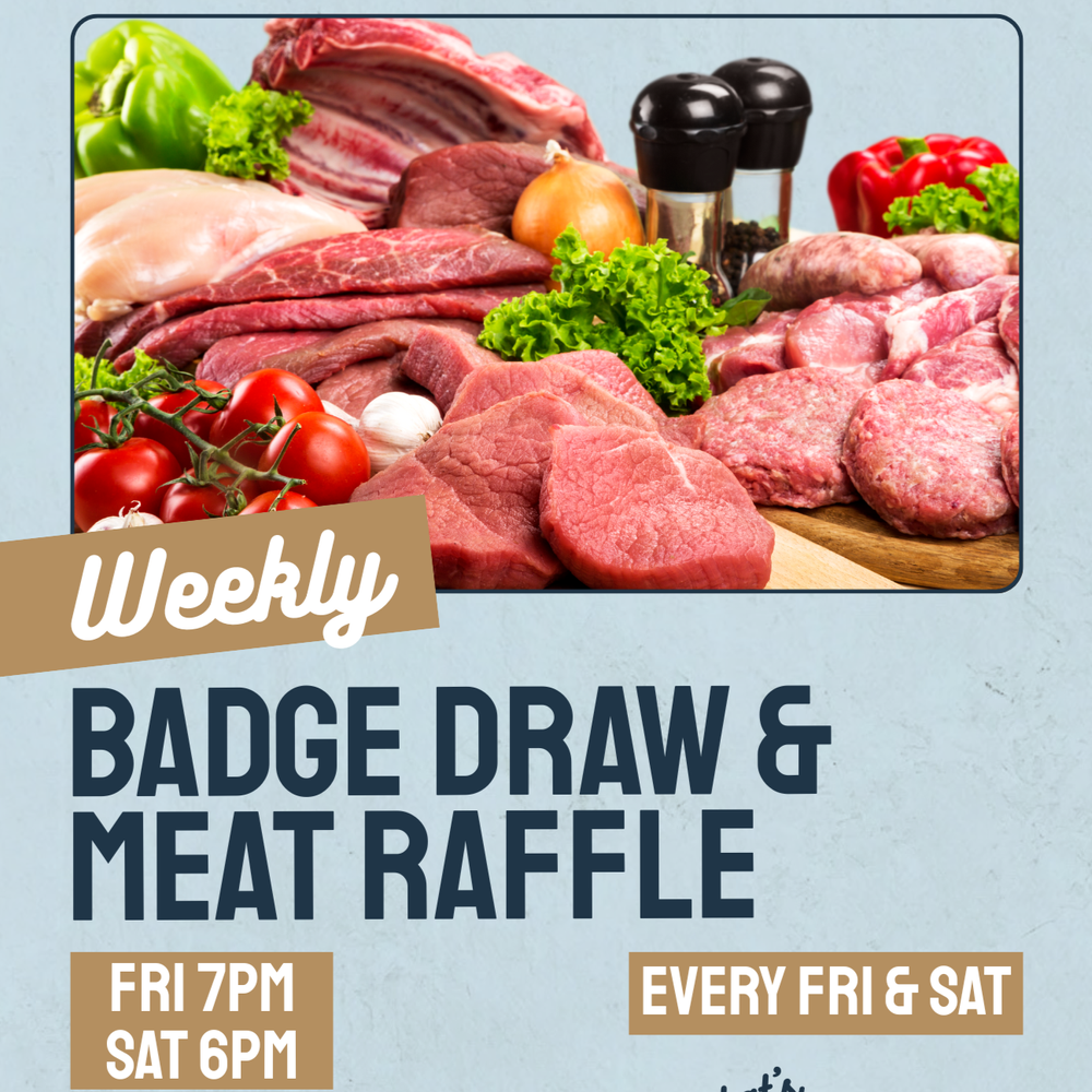Badge Draw & Meat Raffle | Hornsby Inn