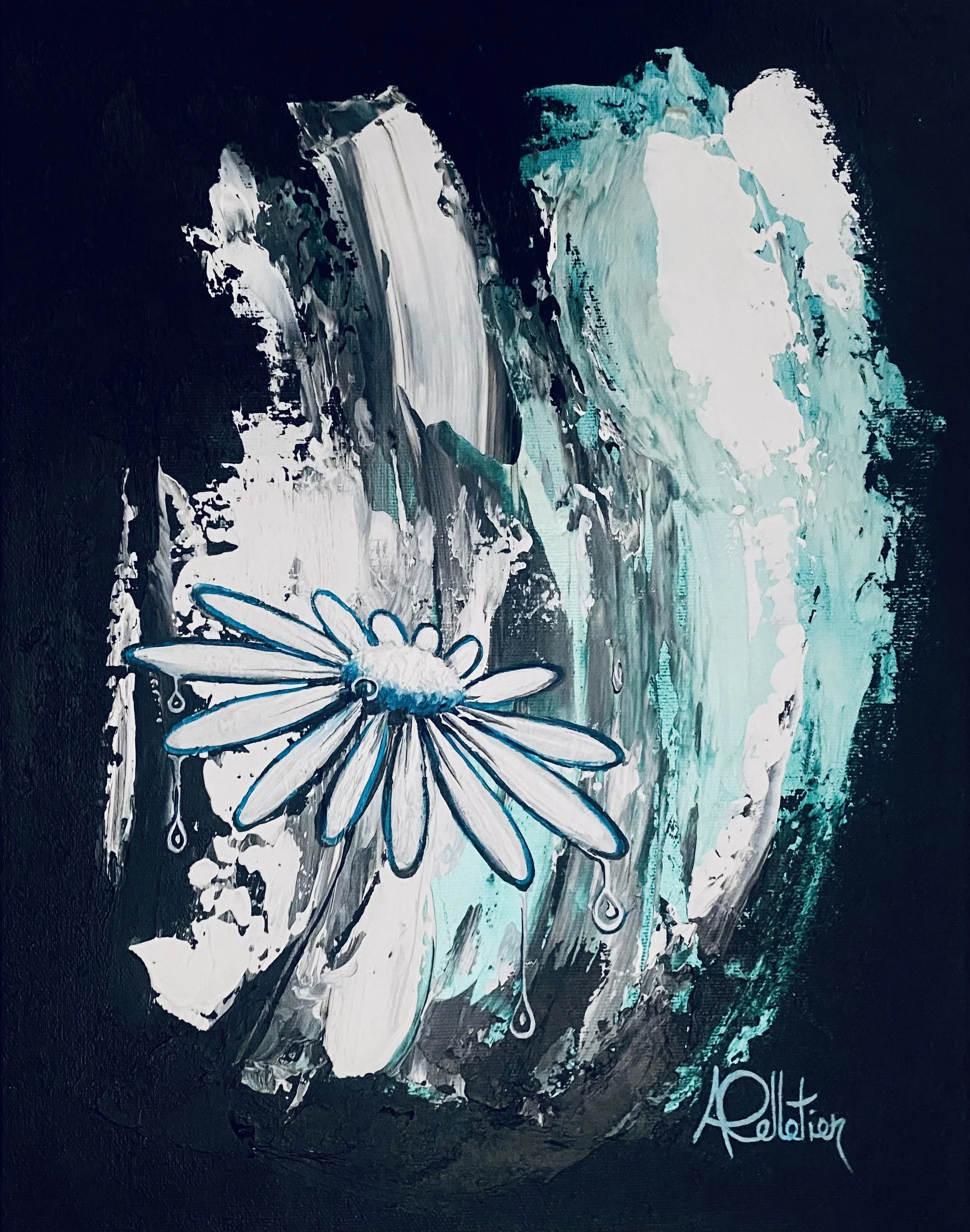 Ma marguerite turquoisee