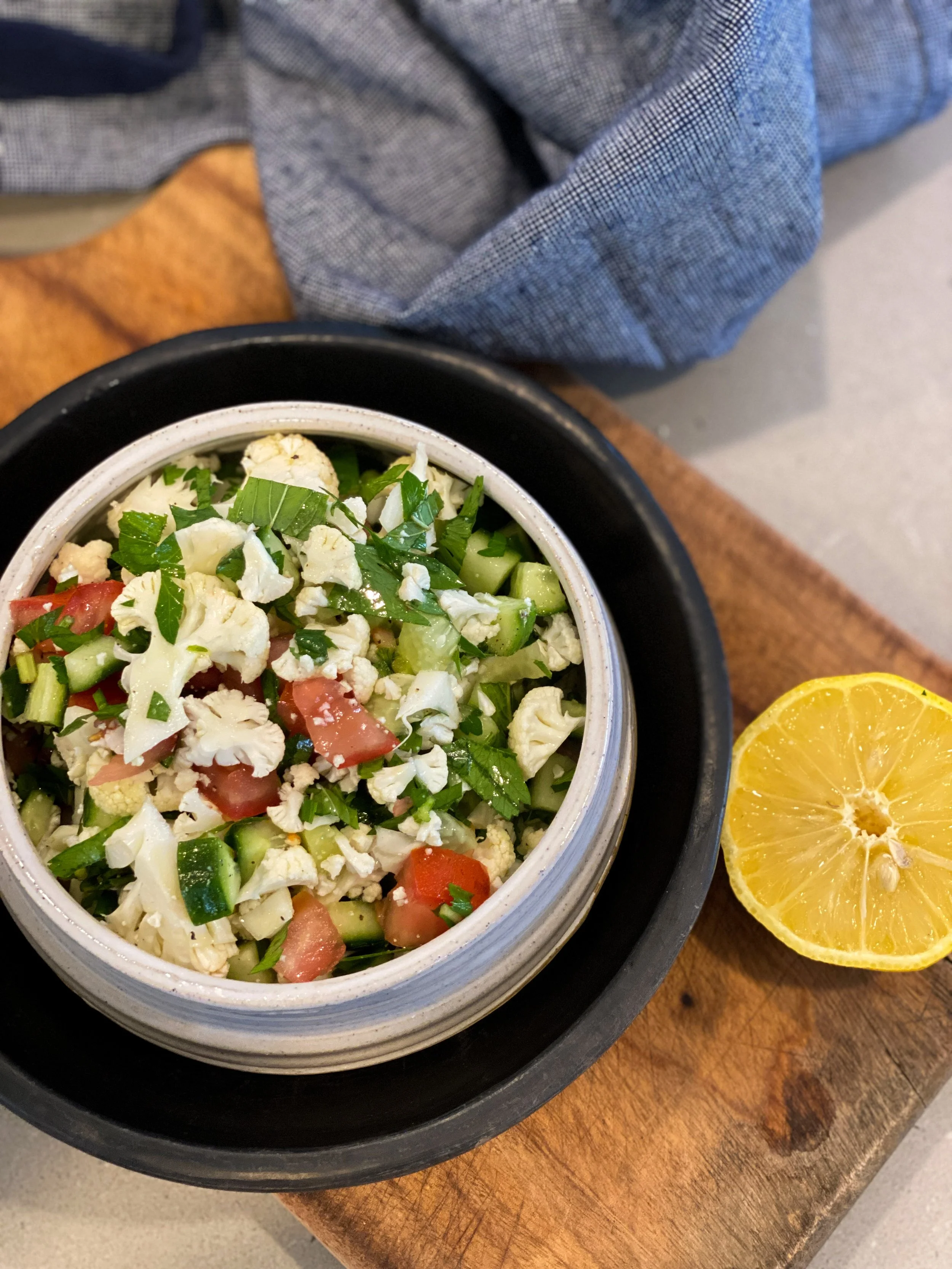 Cauliflower Tabbouleh in 5 minutes