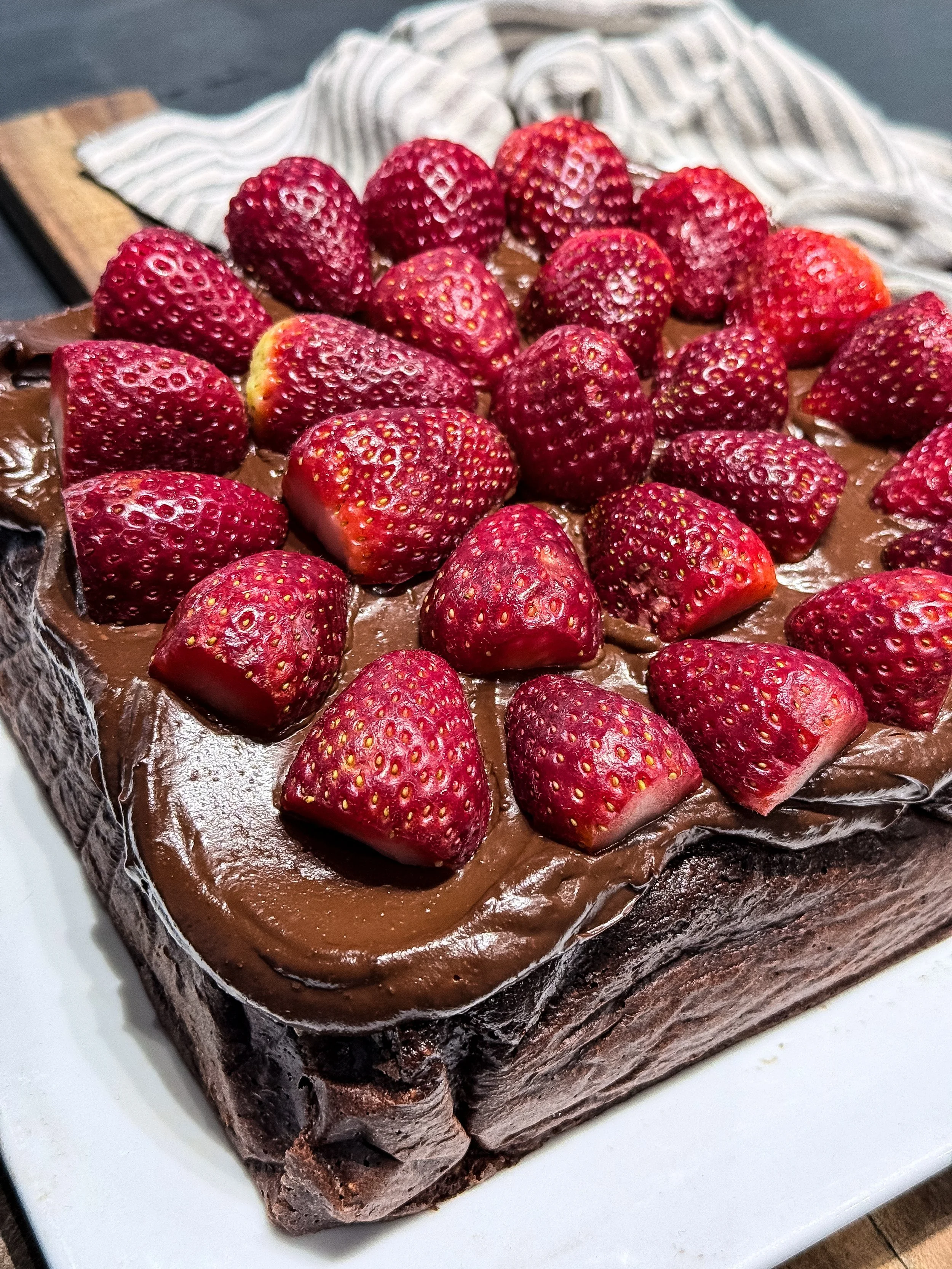 Choc Orange Chia Seed Cake with Choc Avocado Mousse