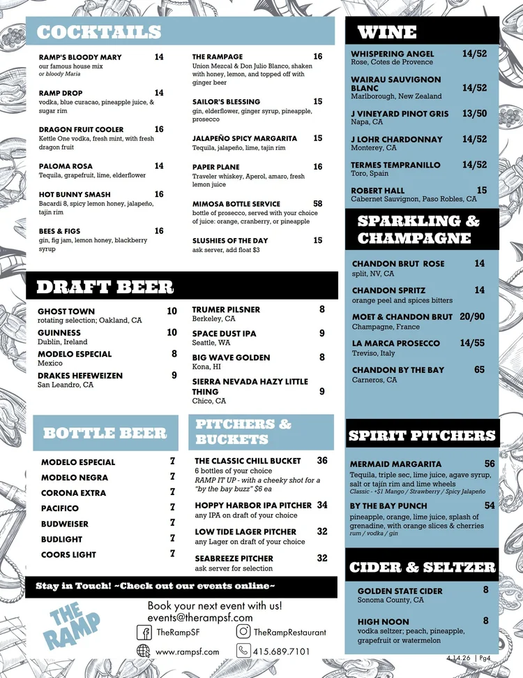 MENUS — The Ramp