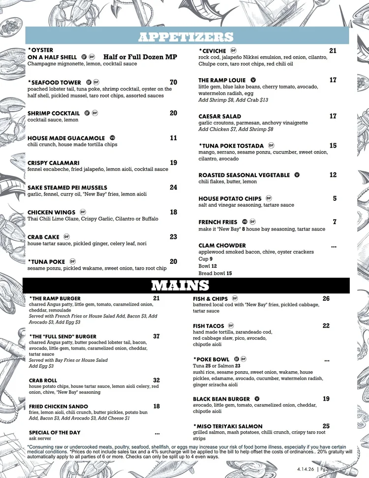 MENUS — The Ramp