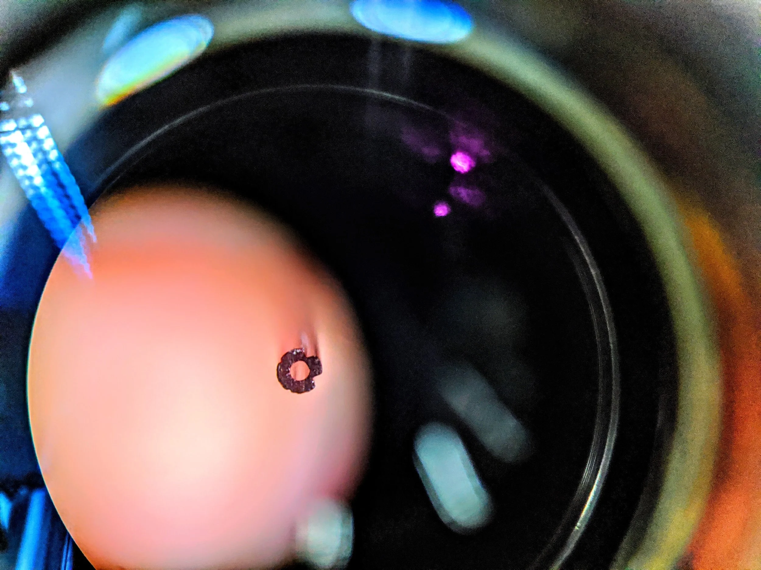 Optical microscope image of an asymmetric quartz pipette before pulling it into a SQUID-on-tip with asymmetric junctions.