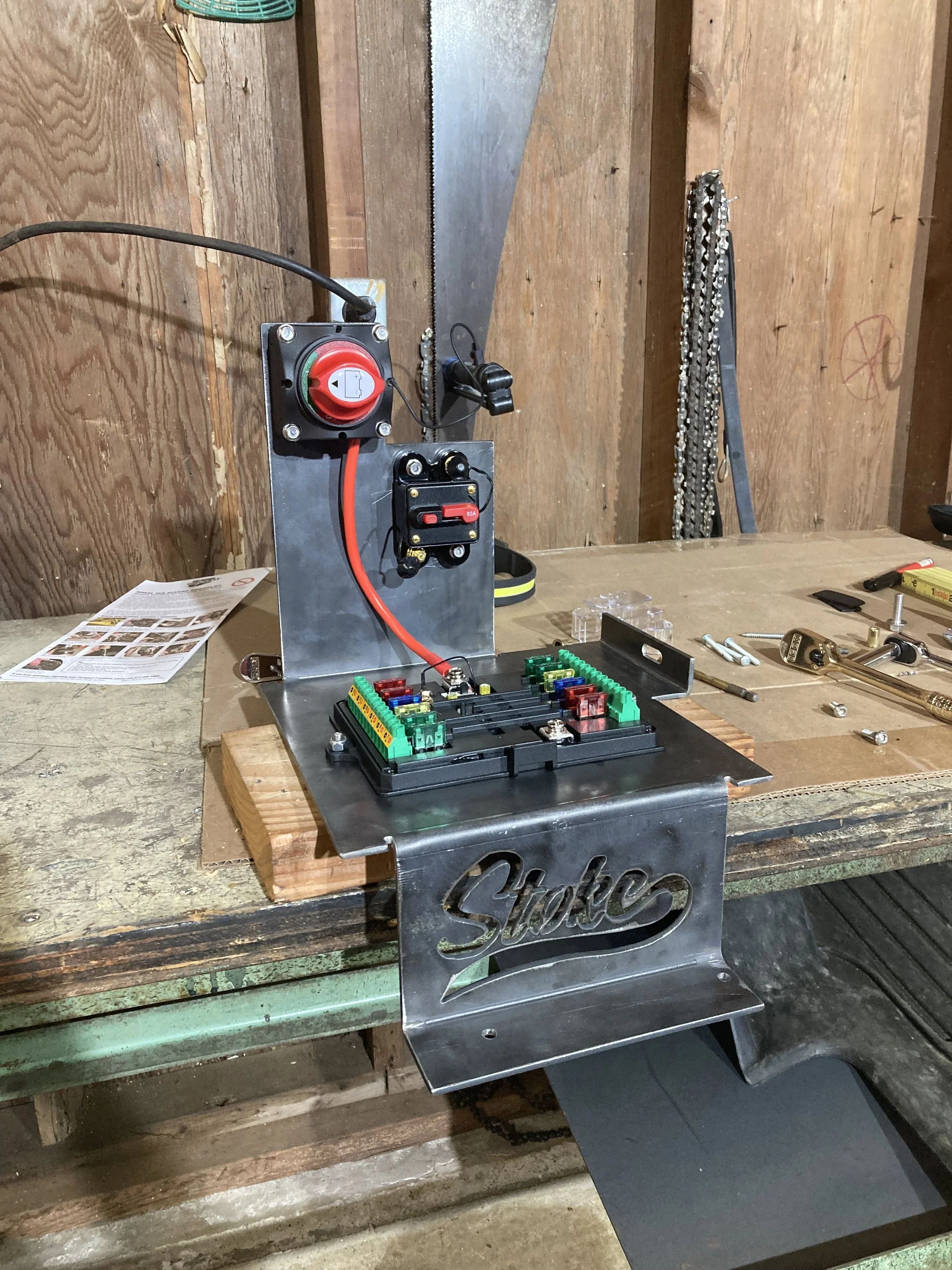 The customer wanted everything wired to the MIC Tuning 12 gang Blue tooth switch