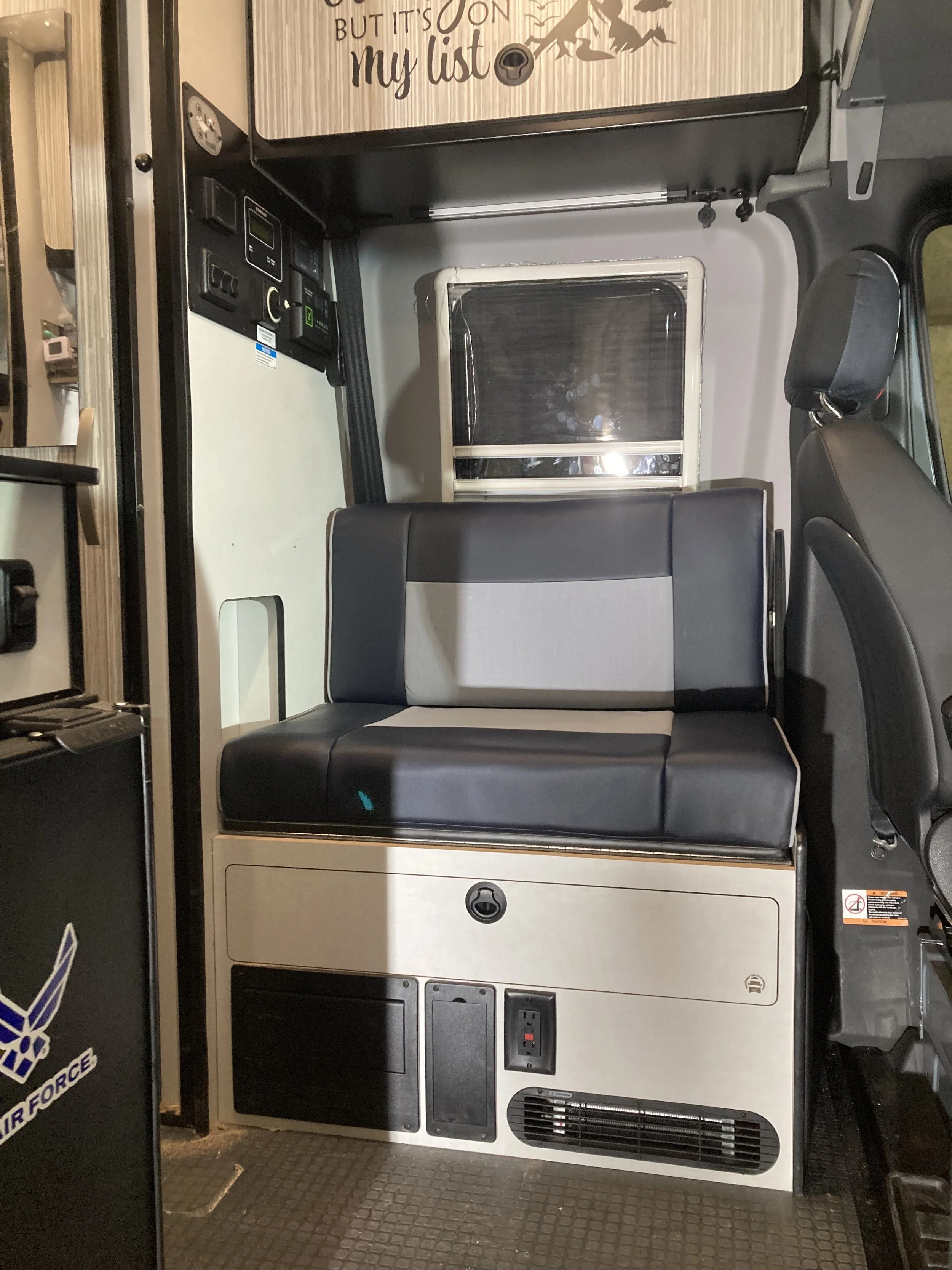 Installed Sunchaser Van Company Bench Rotation kit for the Revel 44N
