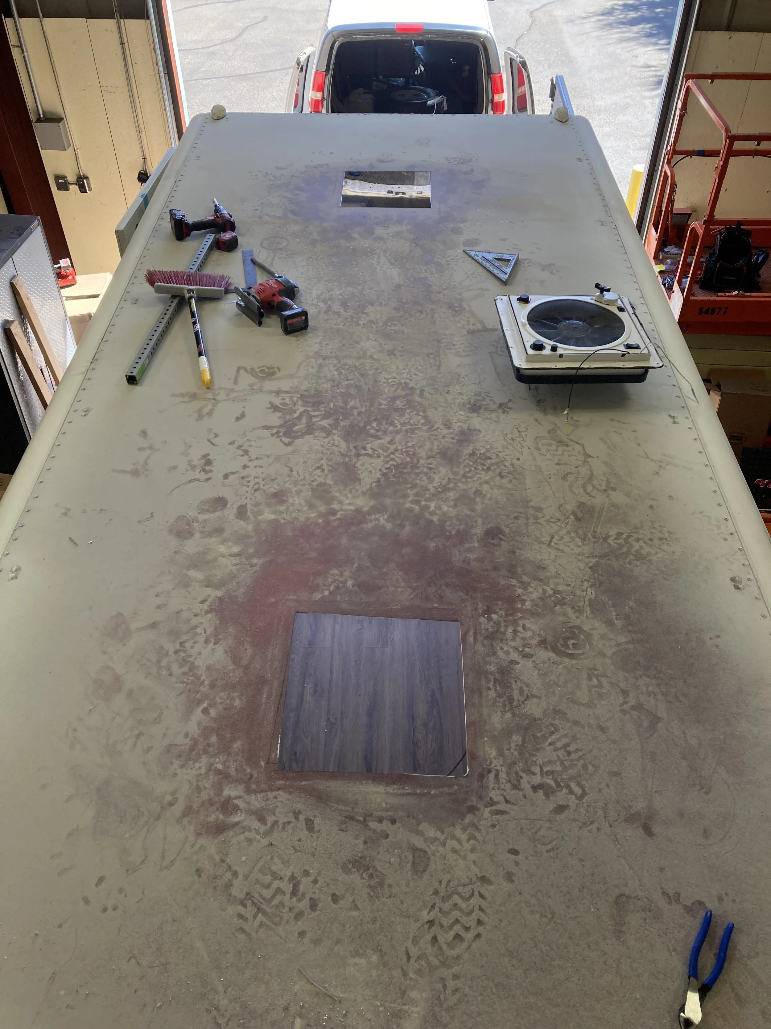 Cut in holes for an air conditioner and a ventilation fan