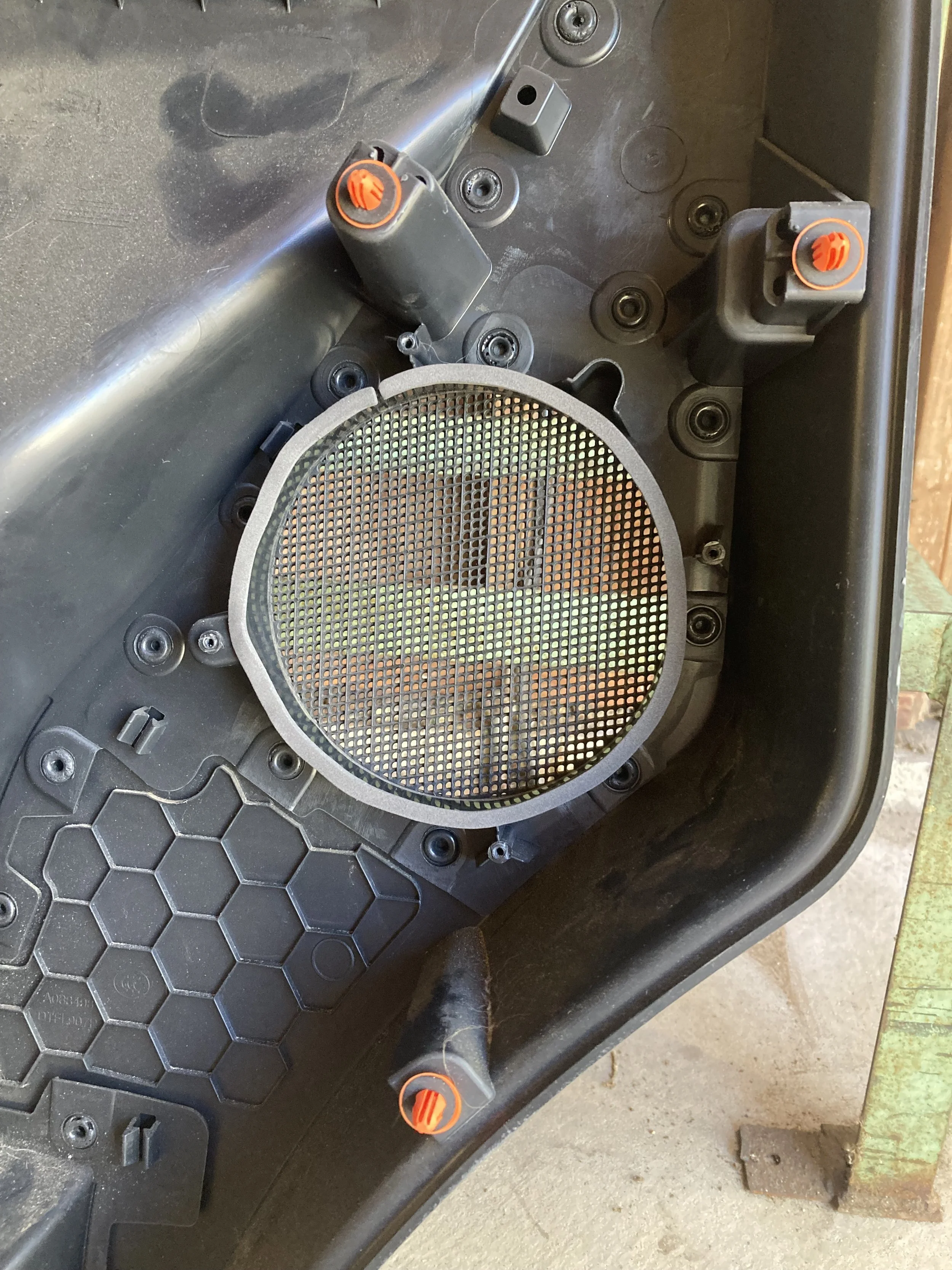 Added foam onto the door panel to help with door vibration at higher db