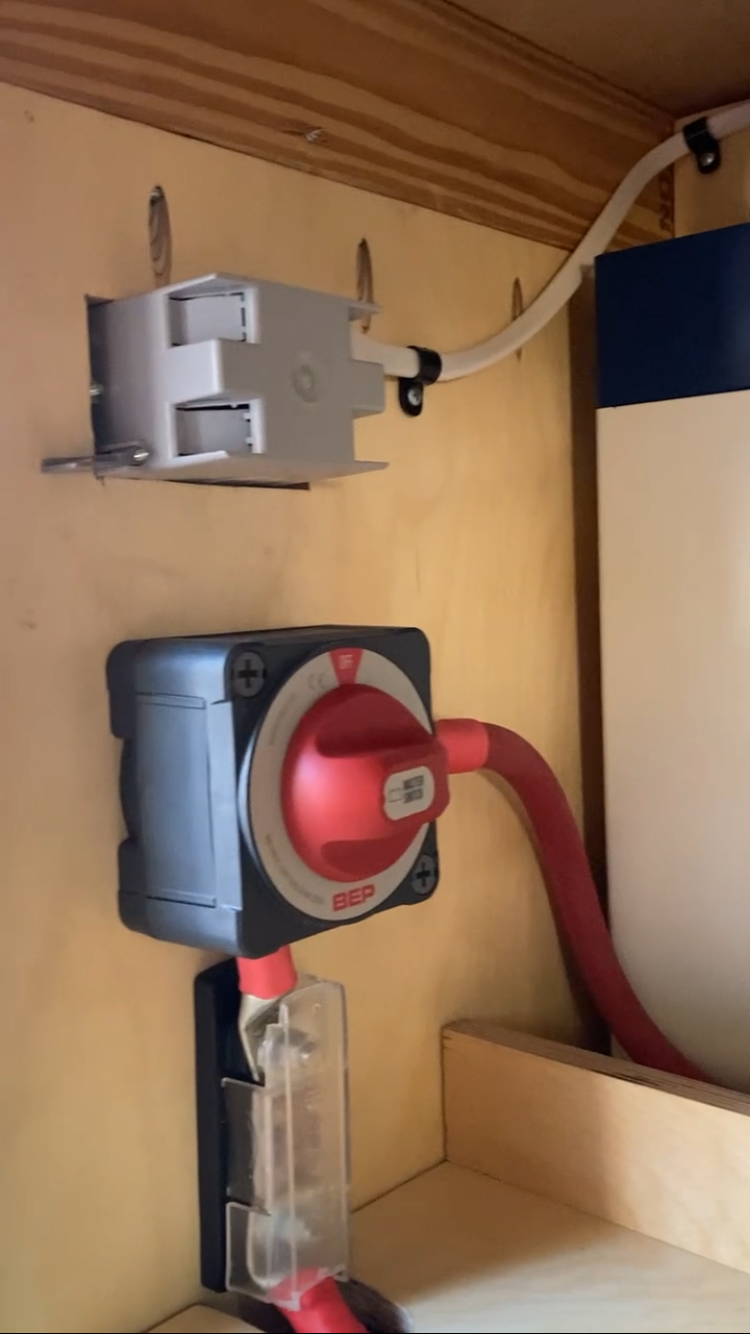 Main fuse and On/off switch located in an easy to get to location for safety and maintenance reasons