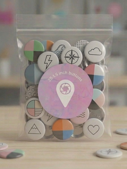 25 1.5 Inch Pin Back Buttons