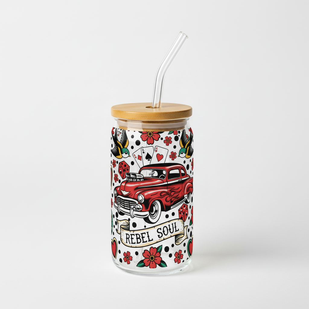 Rockabilly inspired Eco Tumbler