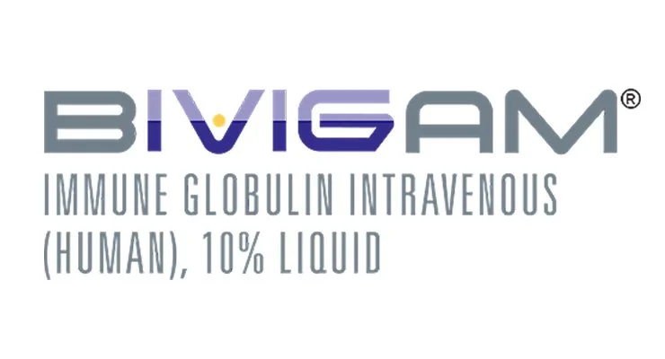 BIVIGAM logo with text indicating it is an intravenous human immune globulin, 10% liquid.