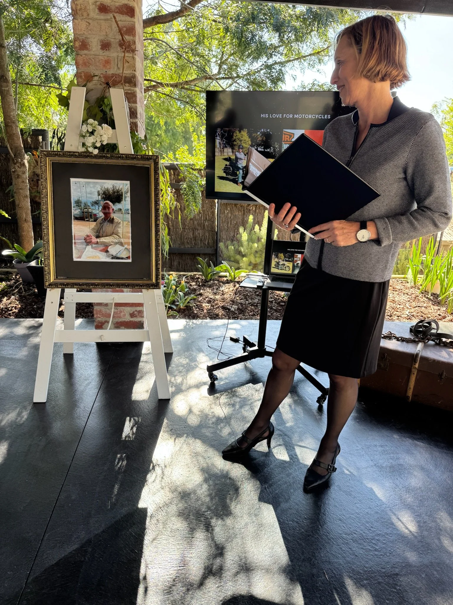 Helena Kelly Conducting a Memorial Ceremony