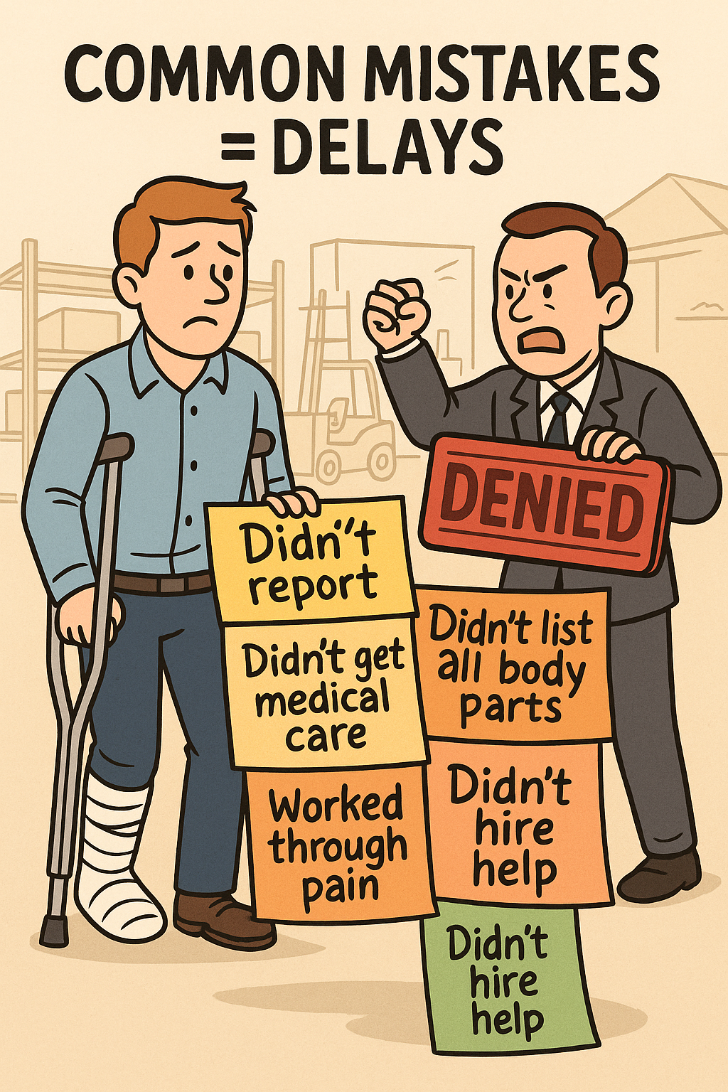 6 Common Mistakes That Can Hurt Your California Workers' Comp Case