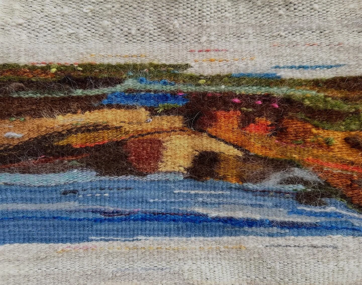 It&rsquo;s certainly all perspective #handspunyarn #tapestryweaving #fleurieuartist
