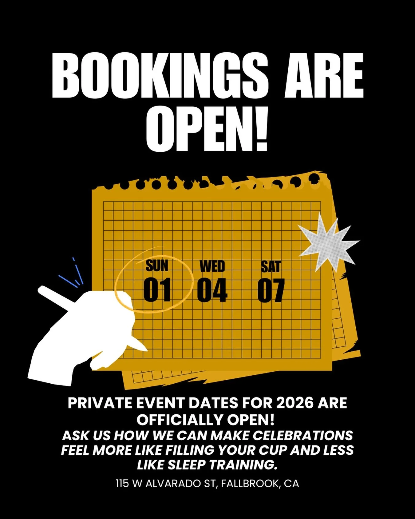 looking for an easy yes kind of party?

private event bookings are now open at the busy bee, with limited availability left in february and march.
we handle the setup, the play, and the clean-up &mdash; you handle showing up.