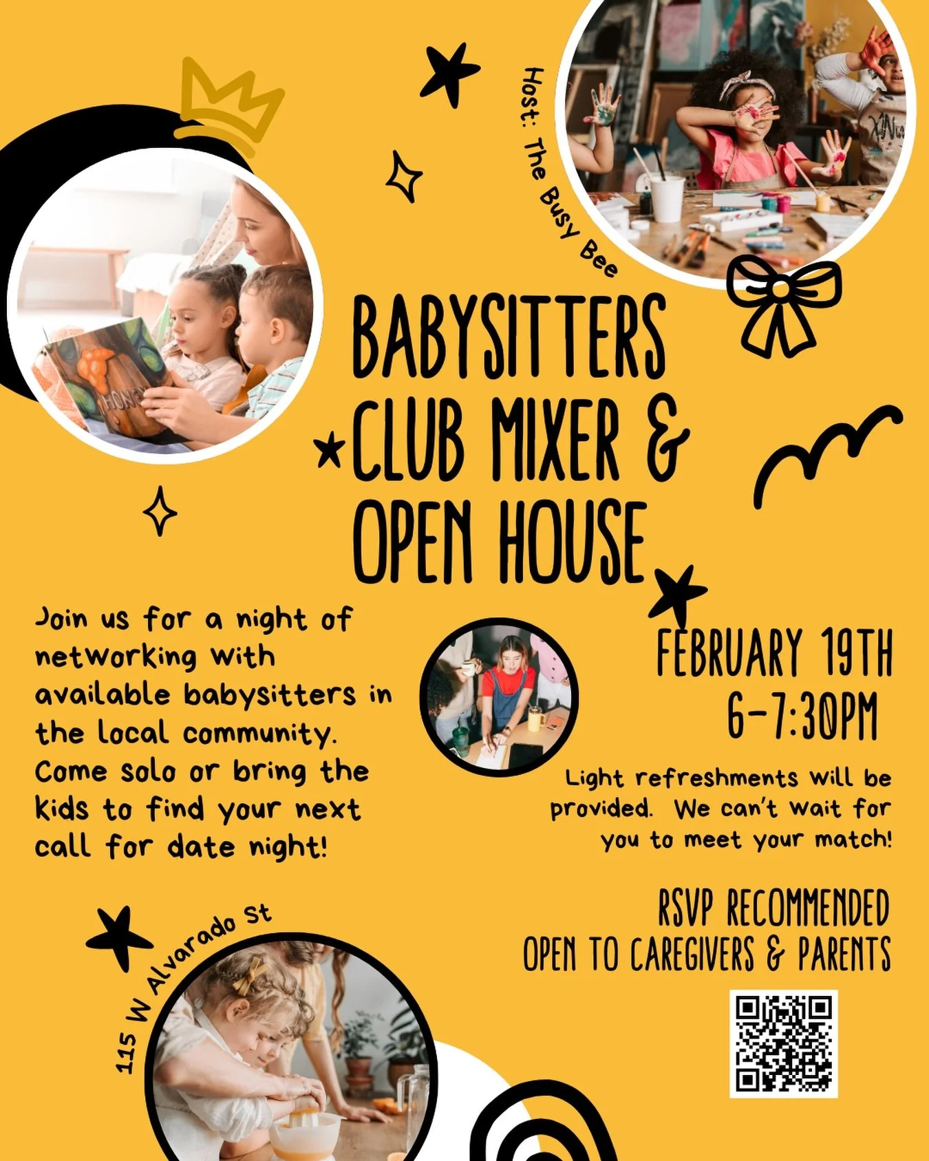 let&rsquo;s be honest.

finding a babysitter you actually trust is harder than finding matching socks in a house with kids.

we talk a lot about &ldquo;the village.&rdquo; this is us actually building it.

the babysitters club mixer + open house is a