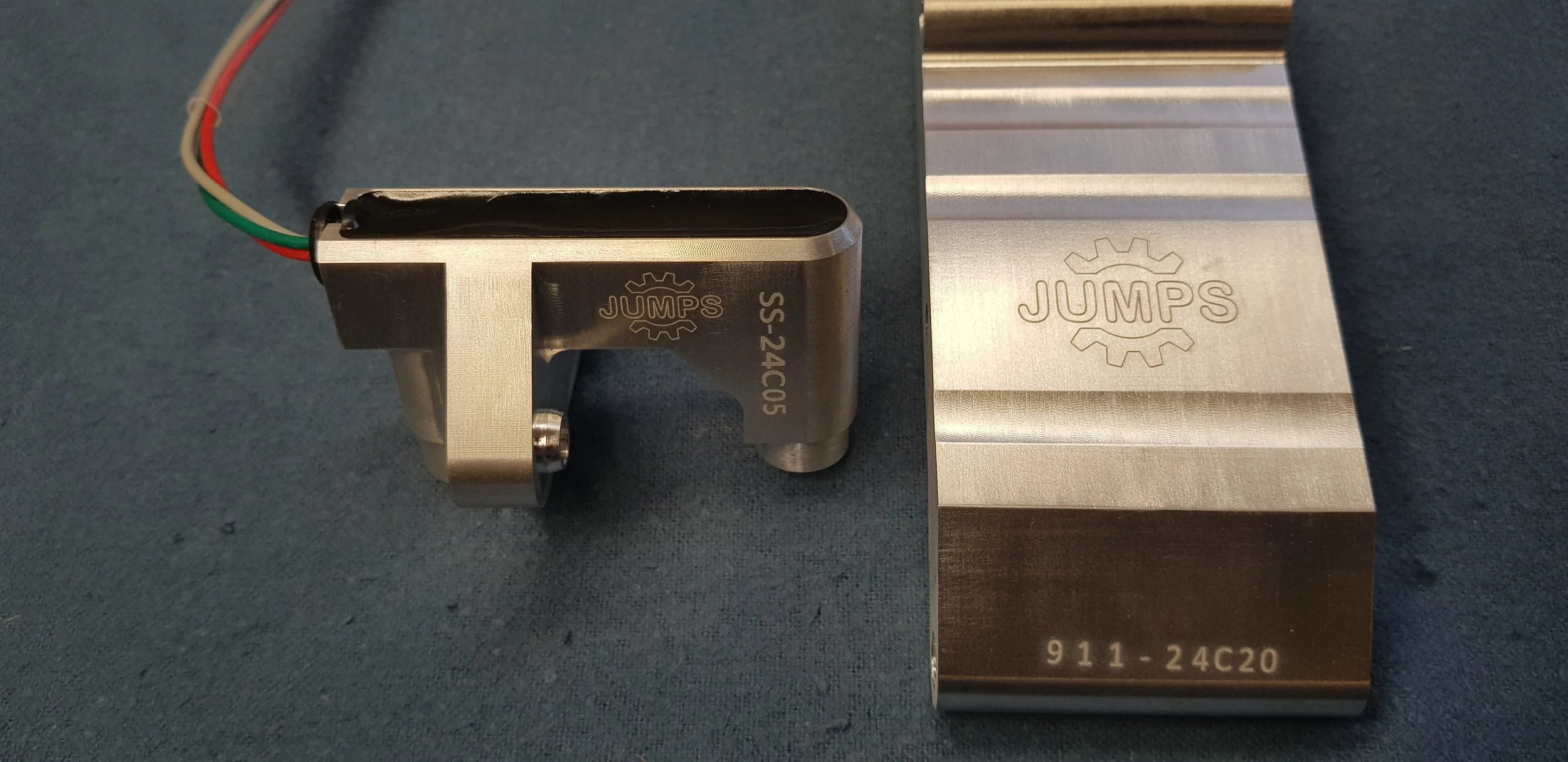 Close up image of the JUMPS distance and speed sensors