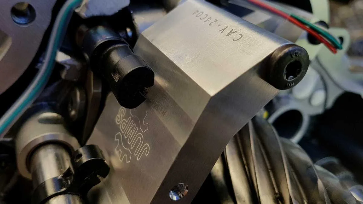 Another close up image of the JUMPS distance sensor when installed