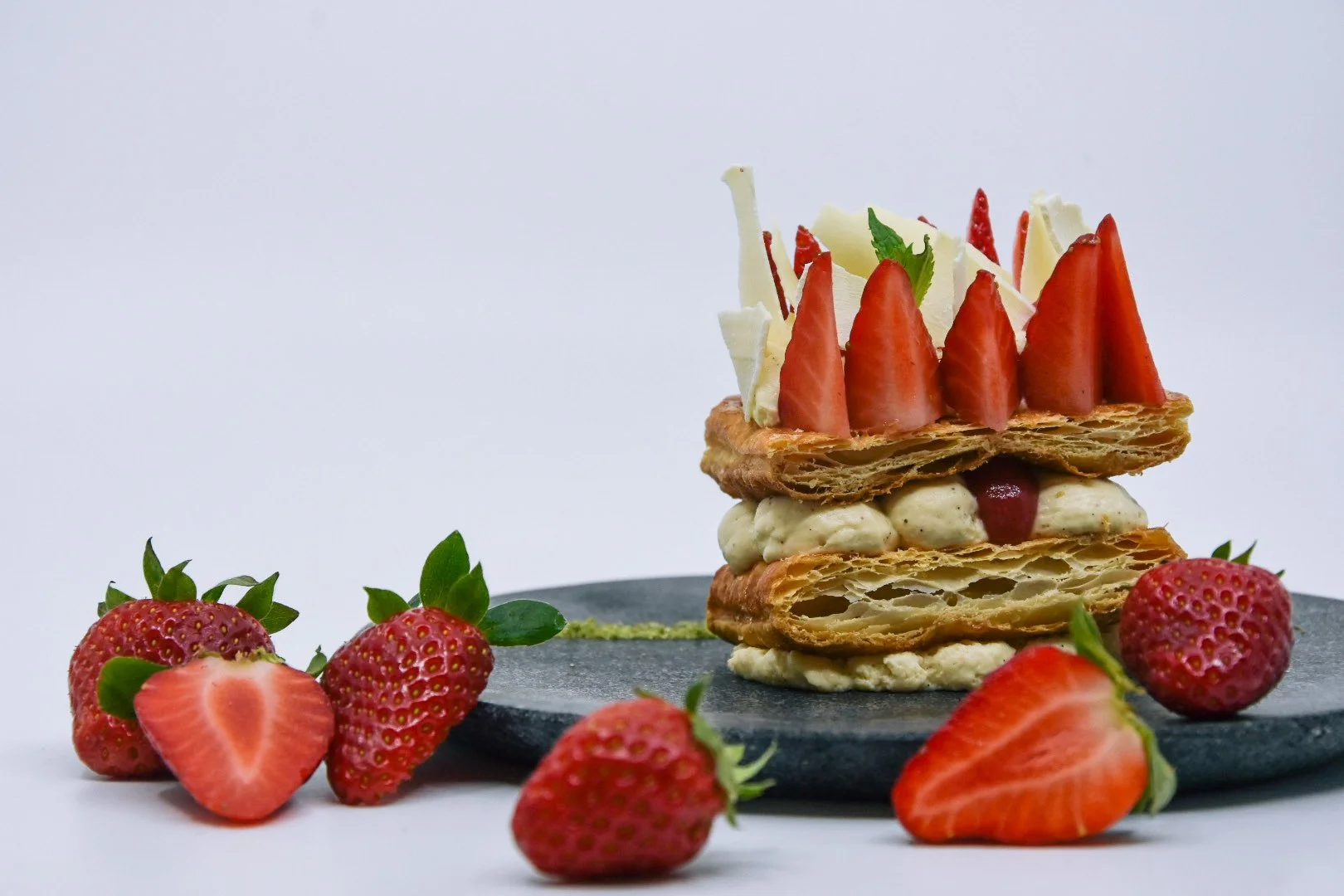 Erdbeeren Cremeschnitte