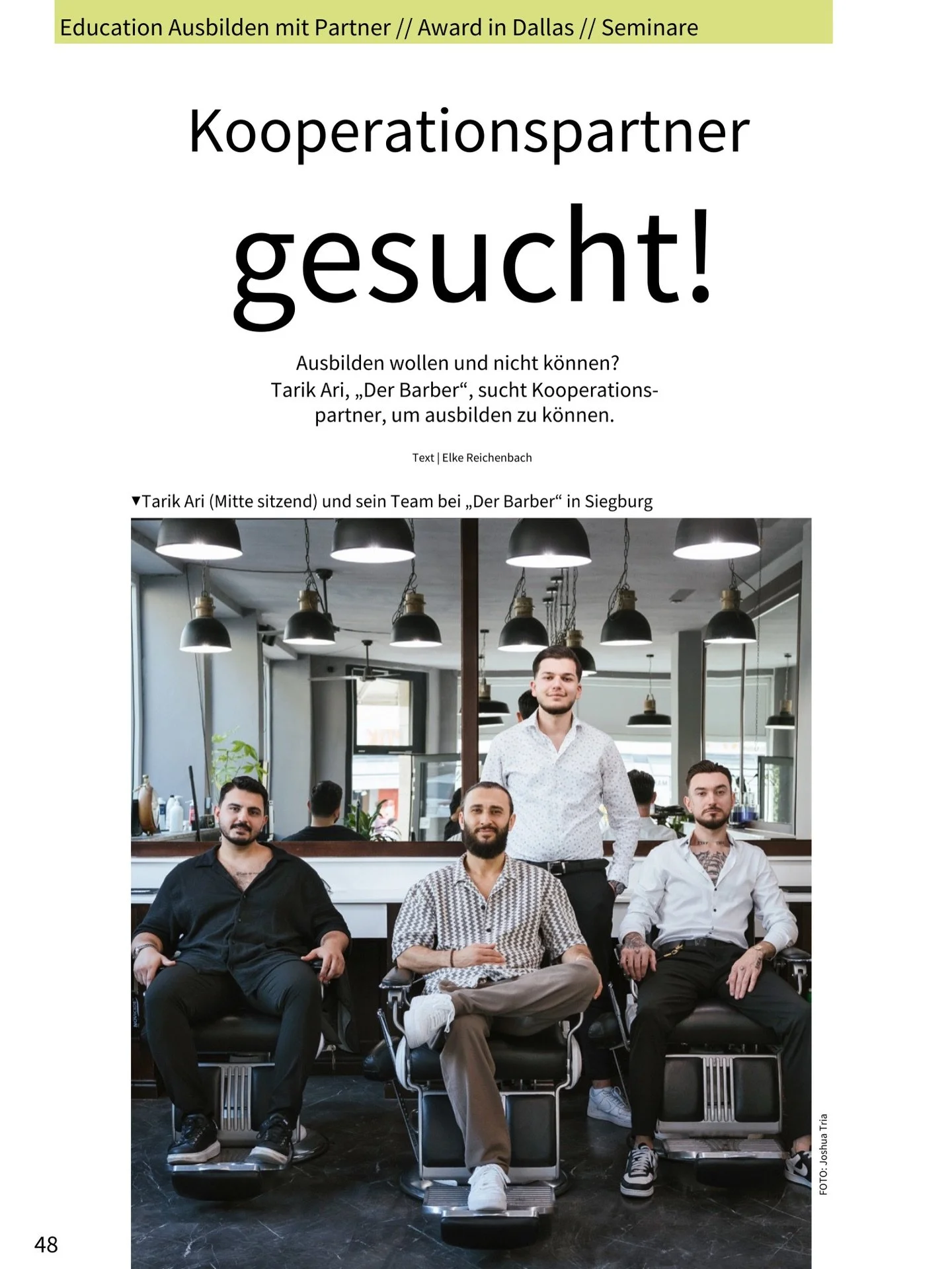 Dreimal hintereinander im Top Hair Magazin erw&auml;hnt zu werden das ist f&uuml;r mich alles andere als selbstverst&auml;ndlich. Es zeigt mir, dass Leidenschaft, Disziplin und echte Hingabe ihren Platz finden. F&uuml;r diese Anerkennung bin ich zuti