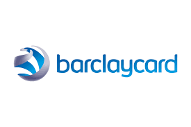 Barclaycard logo with blue and gray circular design and text