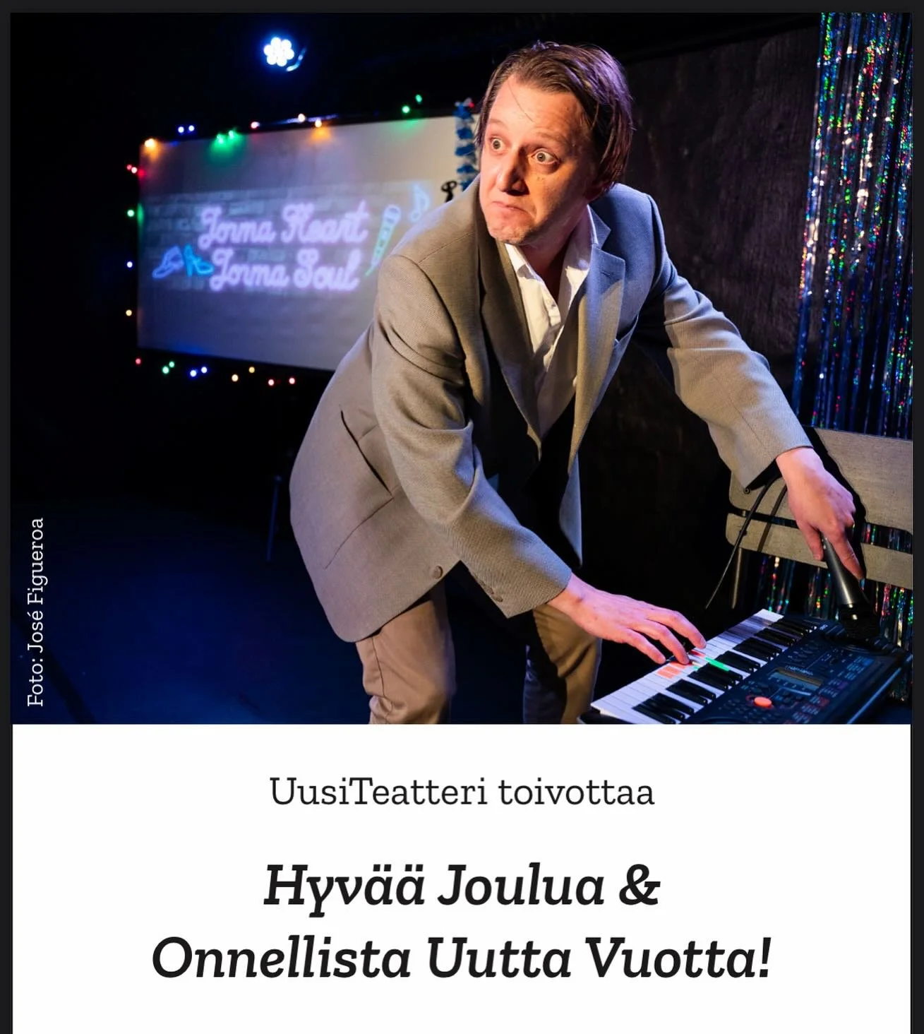 Goda helger &amp; ett sn&auml;llt nytt &aring;r &ouml;nskar alla vi p&aring; UusiTeatteri! ✨