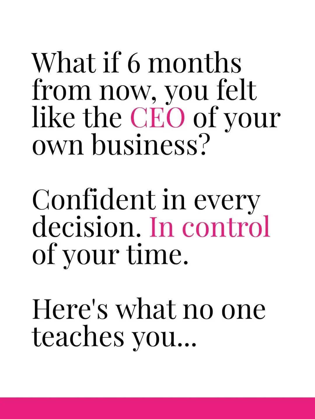 No one teaches creative entrepreneurs how to be CEOs.

So you end up talented, capable, and completely overwhelmed.

You&rsquo;ve been told you&rsquo;re either the creative one OR the business-minded one. 

But never both.That belief keeps you small.
